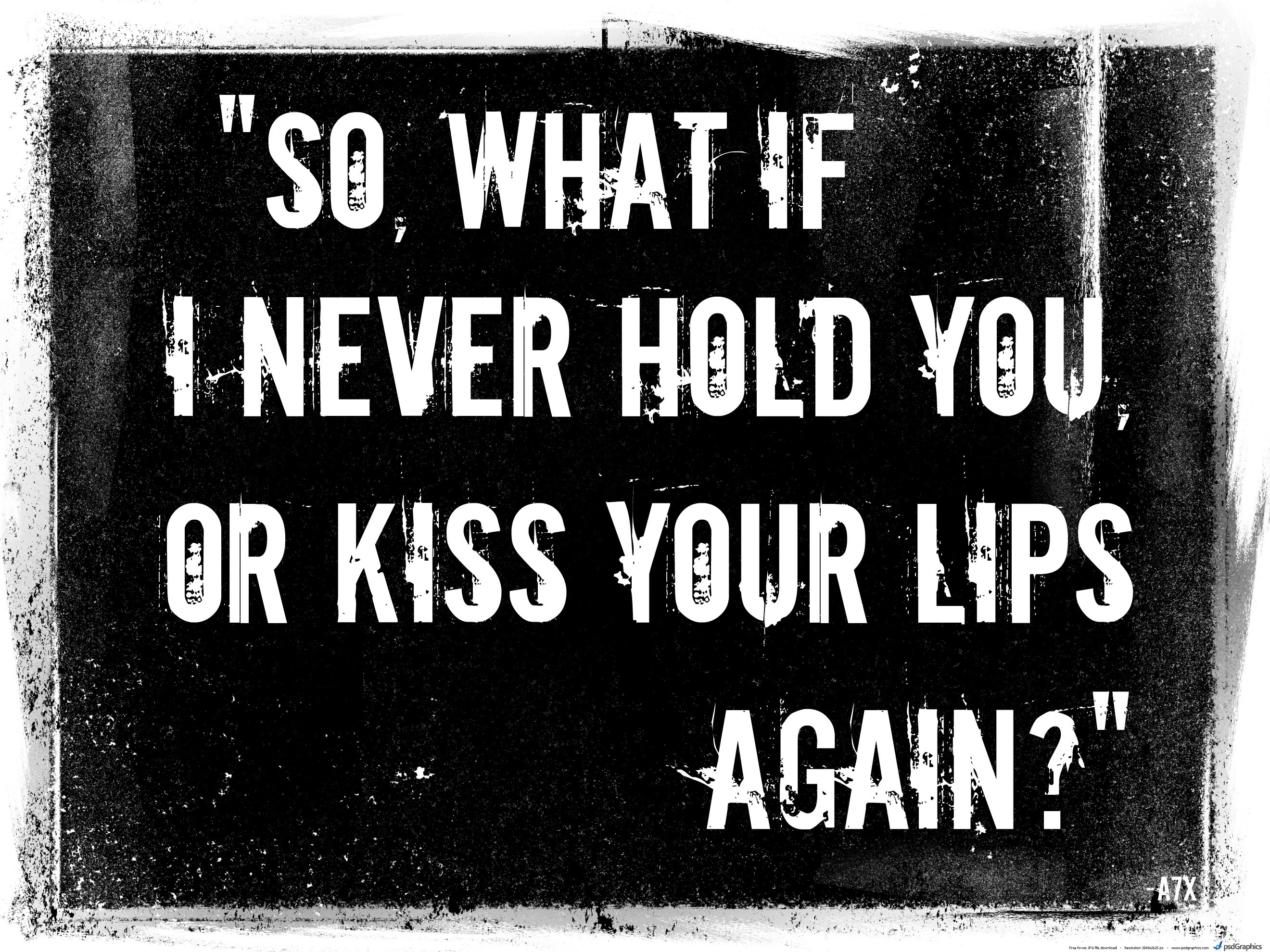 2640x1980 "SO, WHAT IF I NEVER HOLD YOU, OR KISS YOUR LIPS AGAIN? Avenged SevenfoldWhat  ...