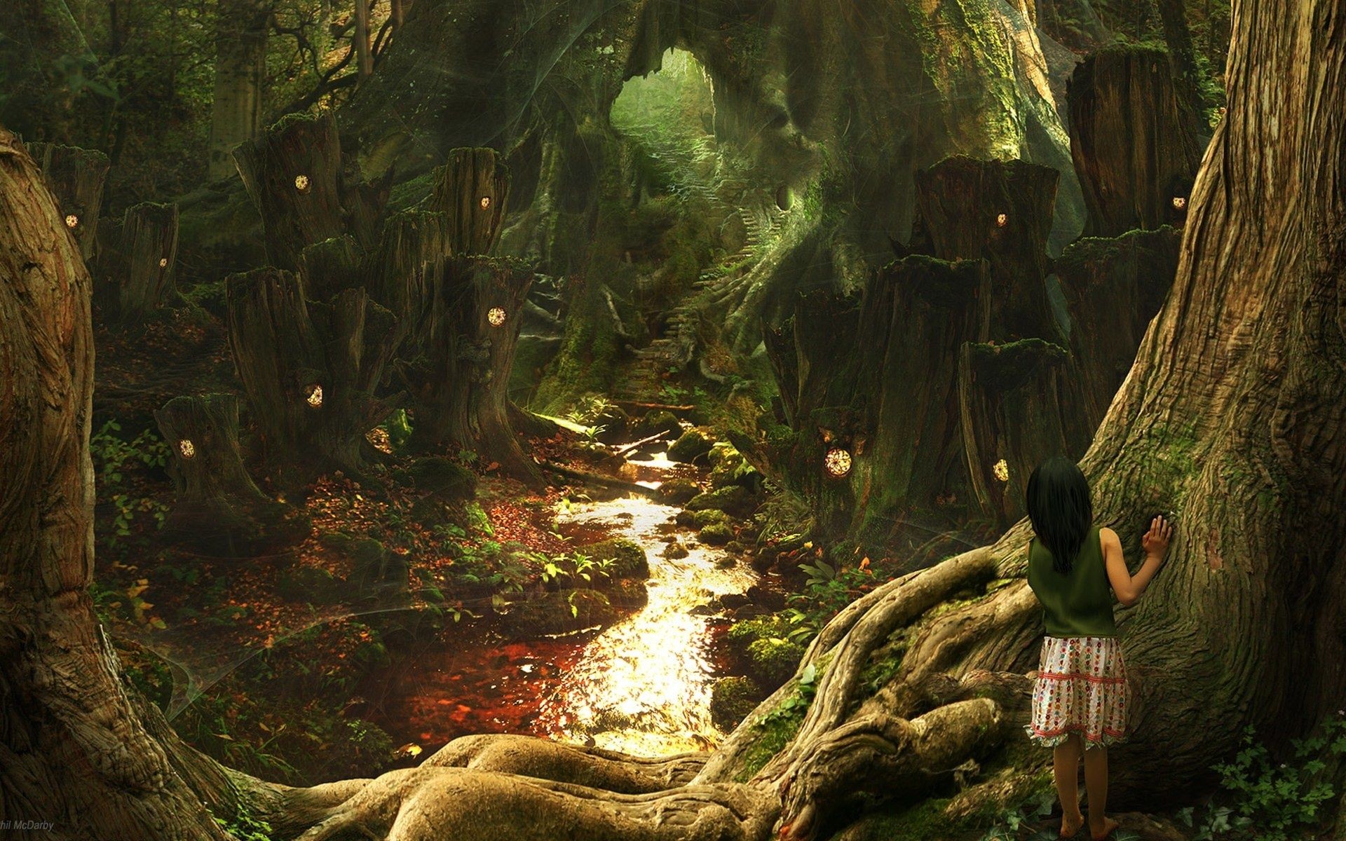 1920x1200 enchanted nature | Enchanted Forest HD Wallpaper - Nature Wallpapers -  Wholles.com