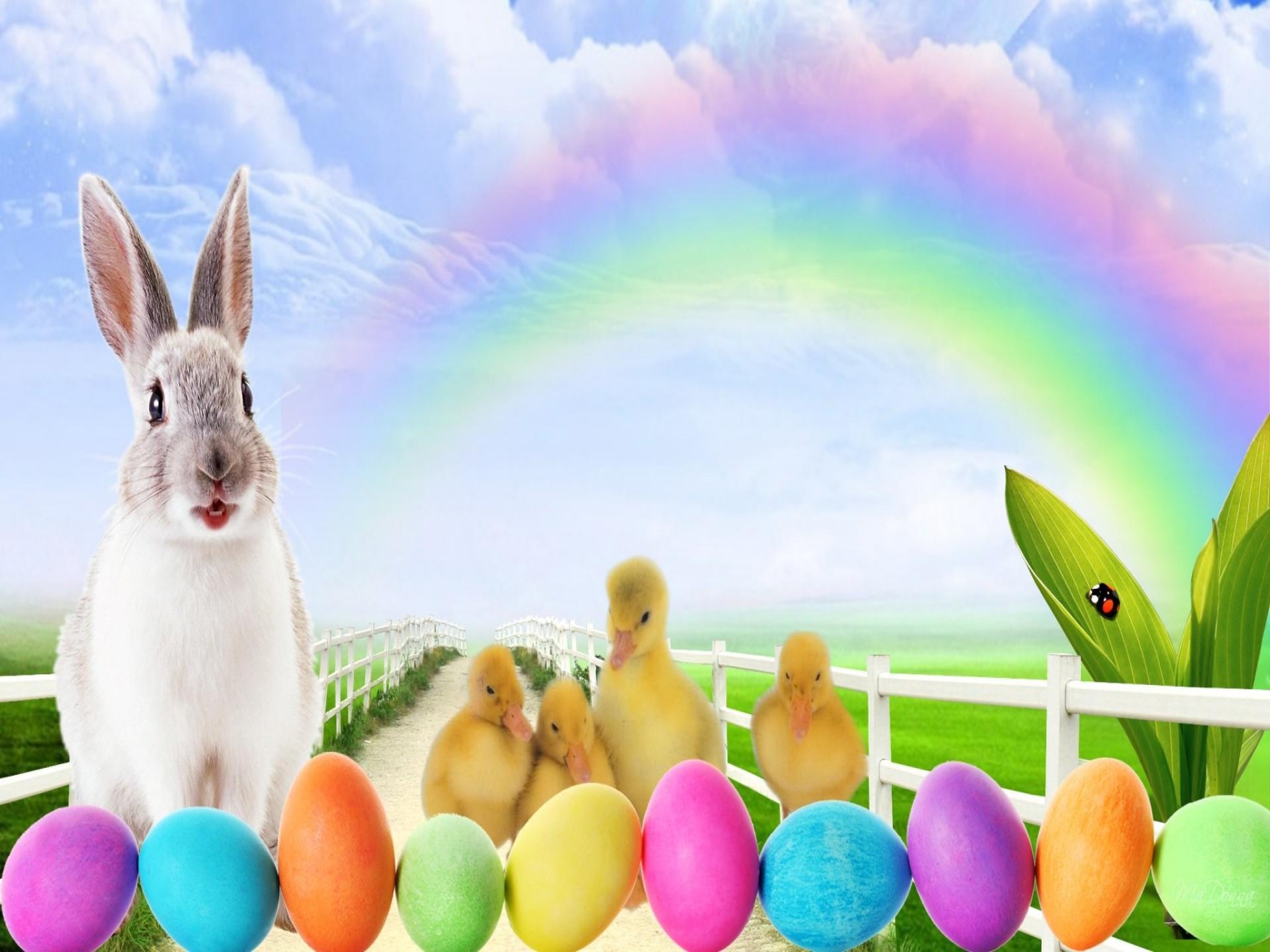 2048x1536 Easter bunny, eggs, and peeps HD Wallpaper | Hintergrund |  |  ID:718938 - Wallpaper Abyss