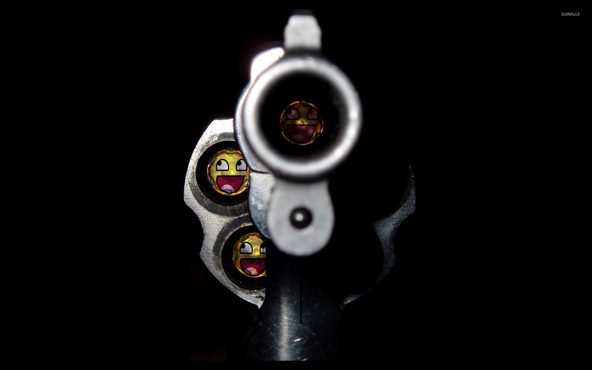 1920x1200 Awesome face bullets wallpaper
