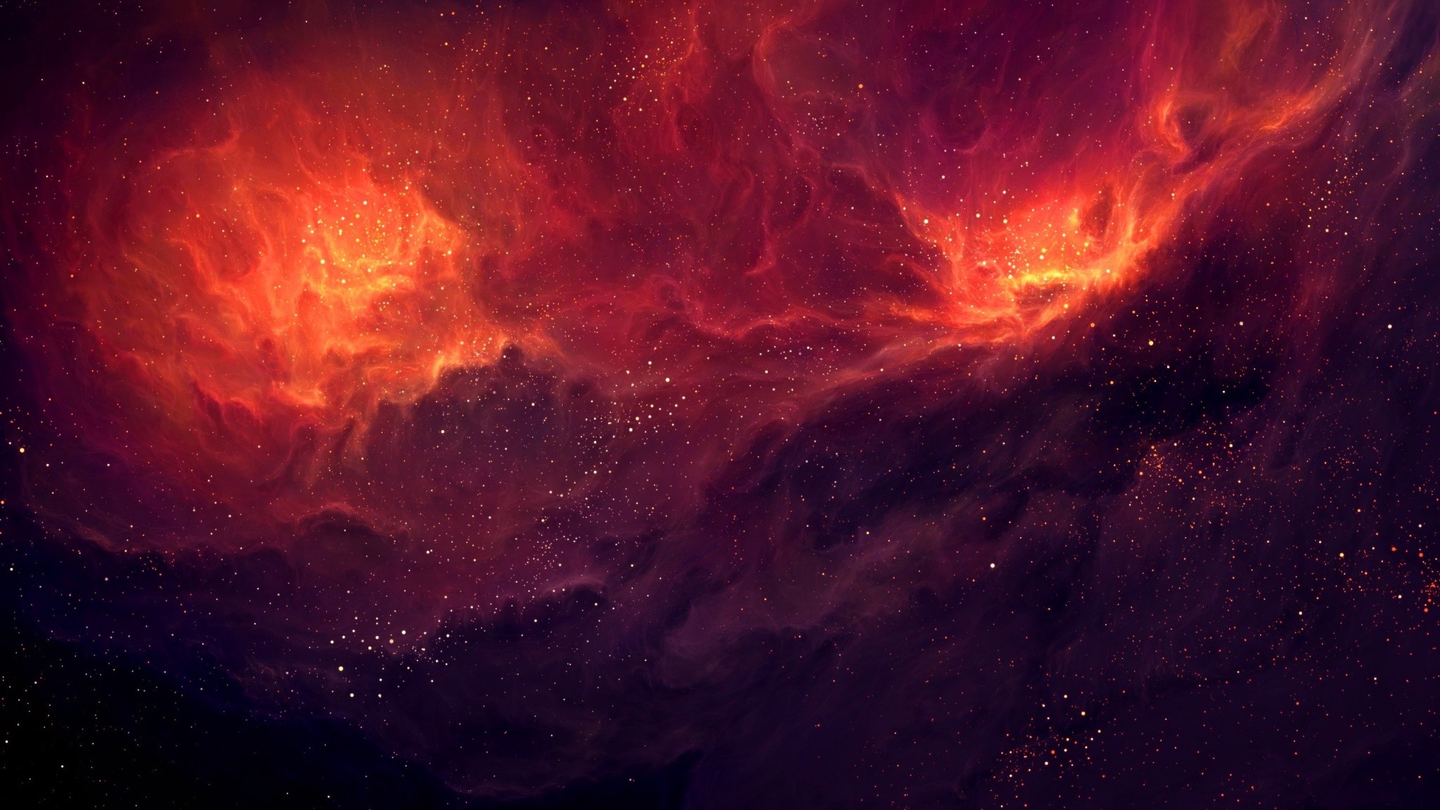 2048x1152 Space Stars Clouds