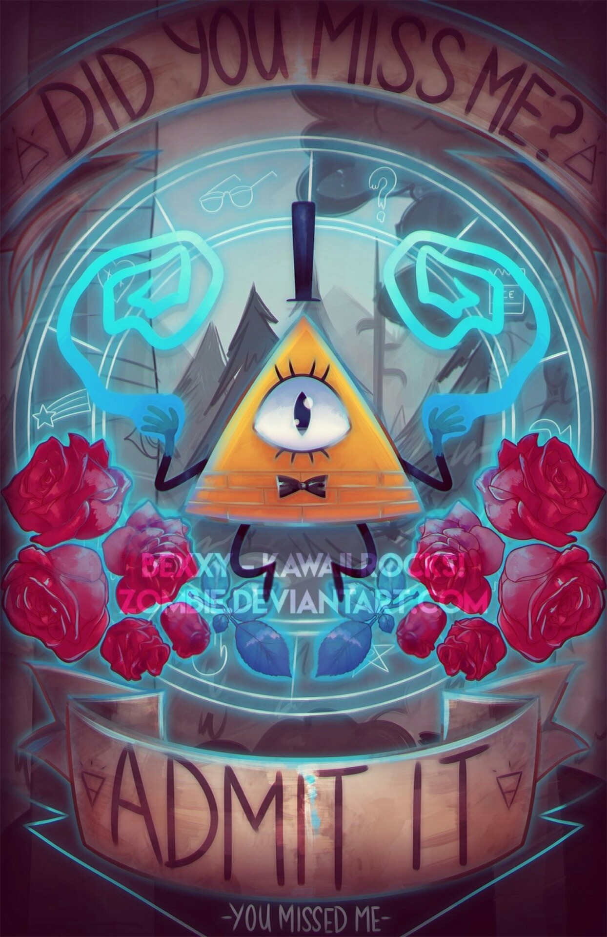 I was motivated to put this picture because Bill Cypher is one of my  favorite villains and the color pal  Gravity falls fan art Gravity falls  art Fall wallpaper