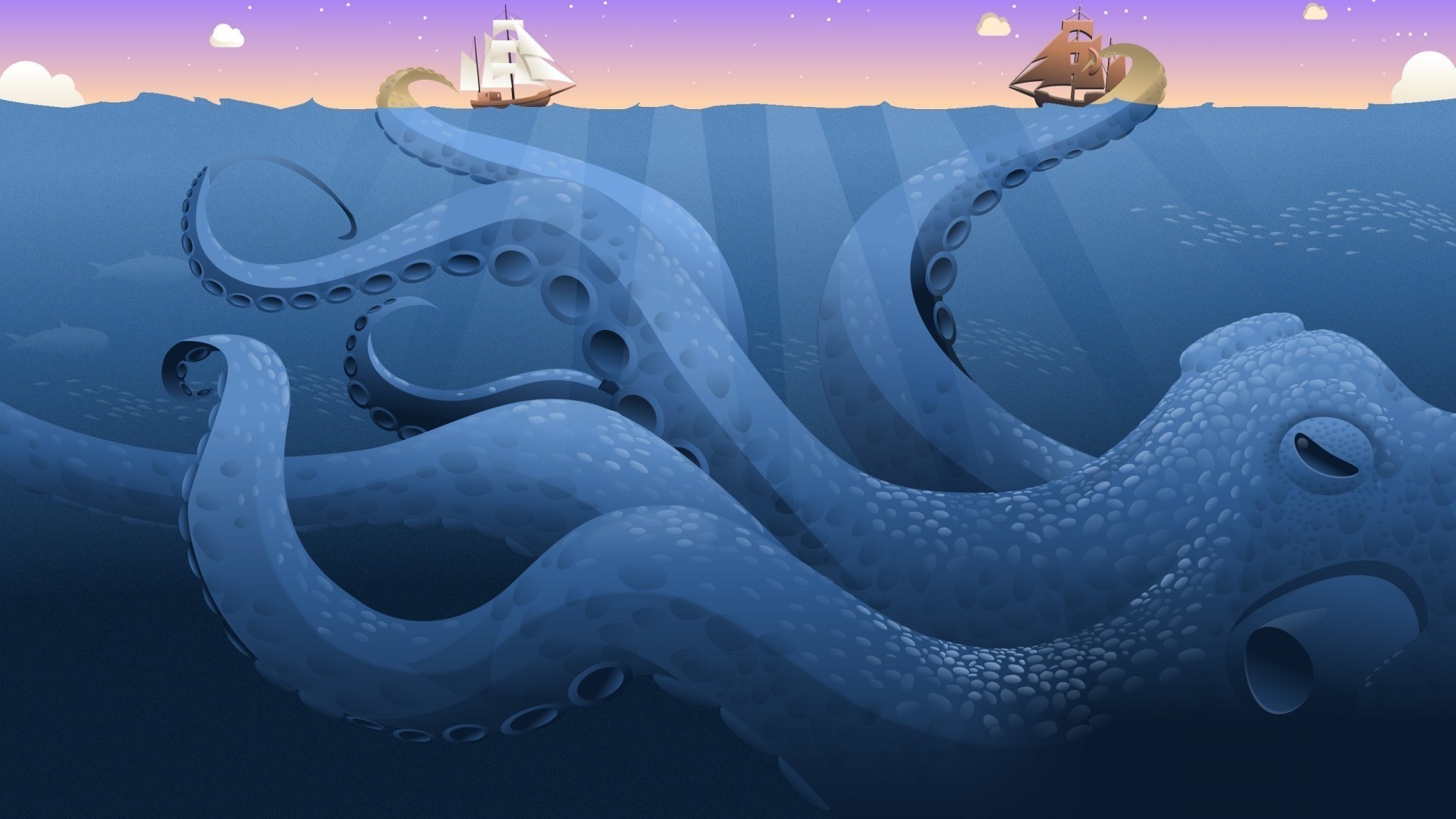 1920x1080 wallpaper.wiki-Octopus-Art-Image-PIC-WPD001503