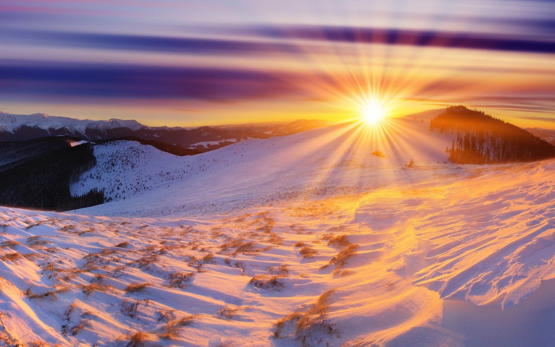 1920x1200 Spectacular Winter Sunrise Wallpaper