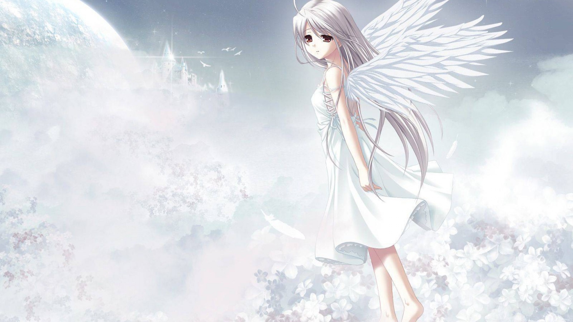 1920x1080 Cute Cartoon Angel Girl Wallpaper HD Desktop #3829 Wallpaper