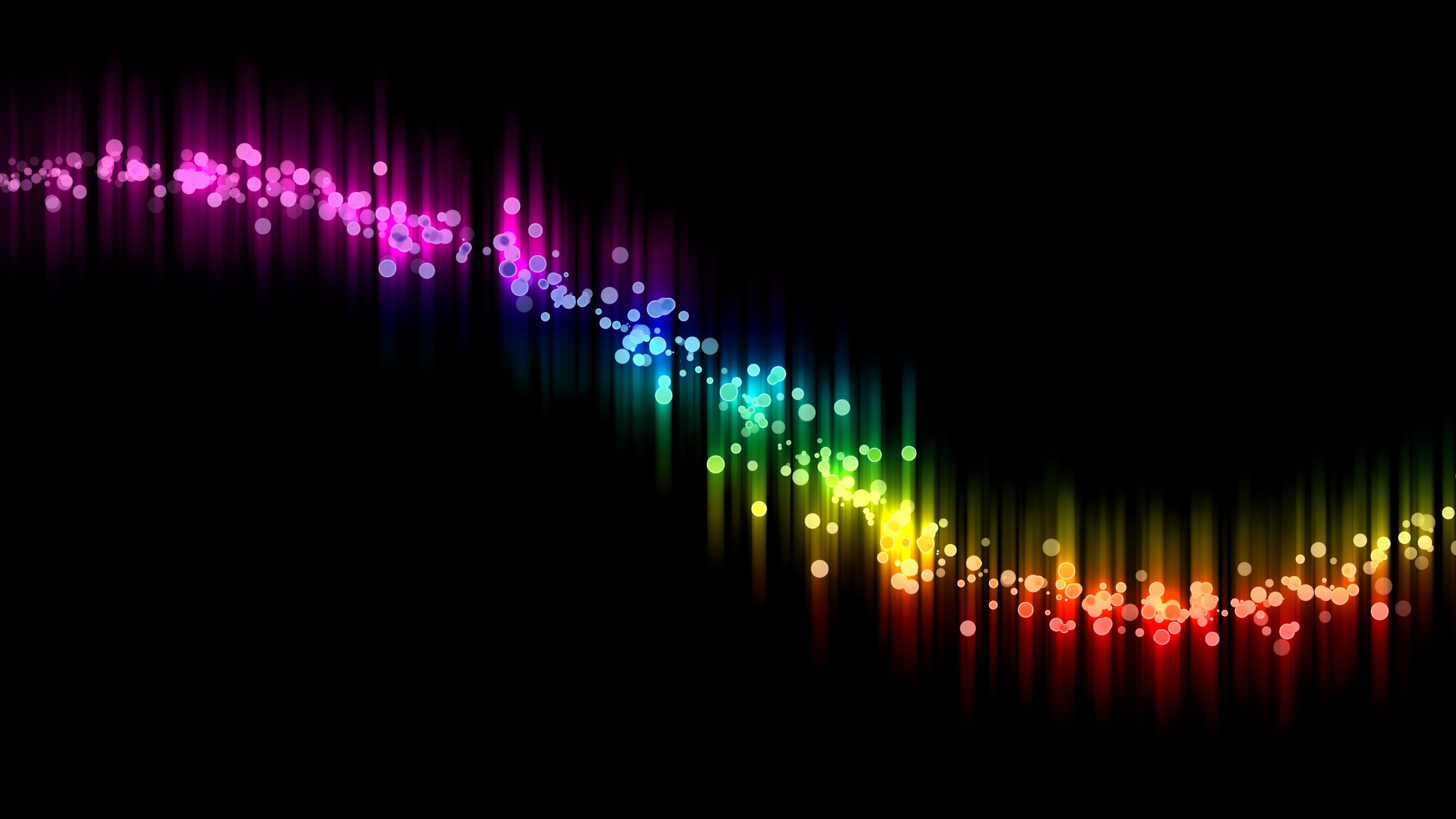 3840x2160  Wallpaper abstract, black, colorful, curve
