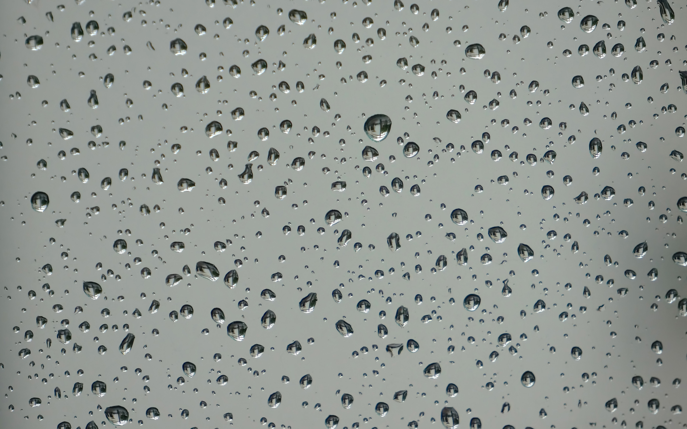 2880x1800 Grey Raindrops HD Wallpaper