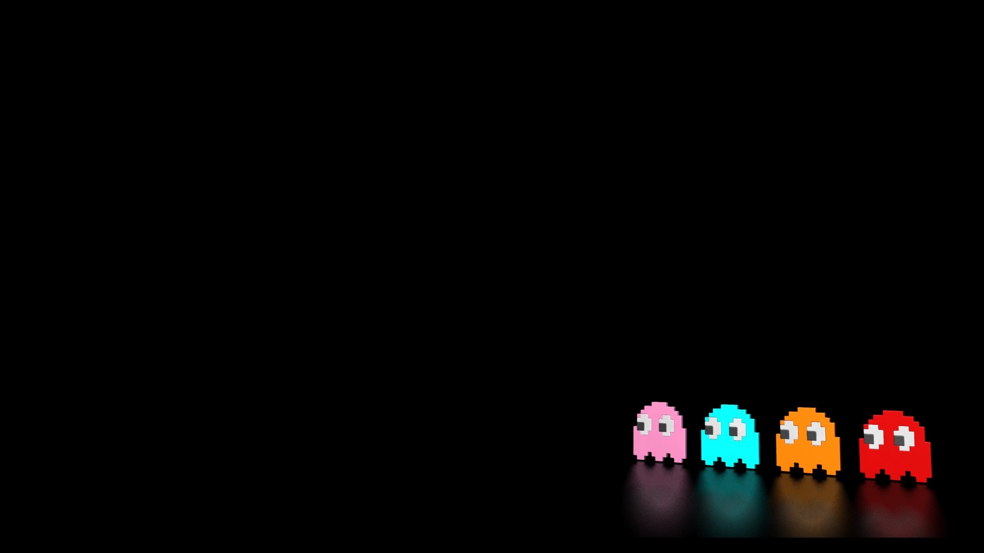 1920x1080 Pacman Ghosts Wallpaper, Reflective Pacman Ghosts iPhone Wallpaper .