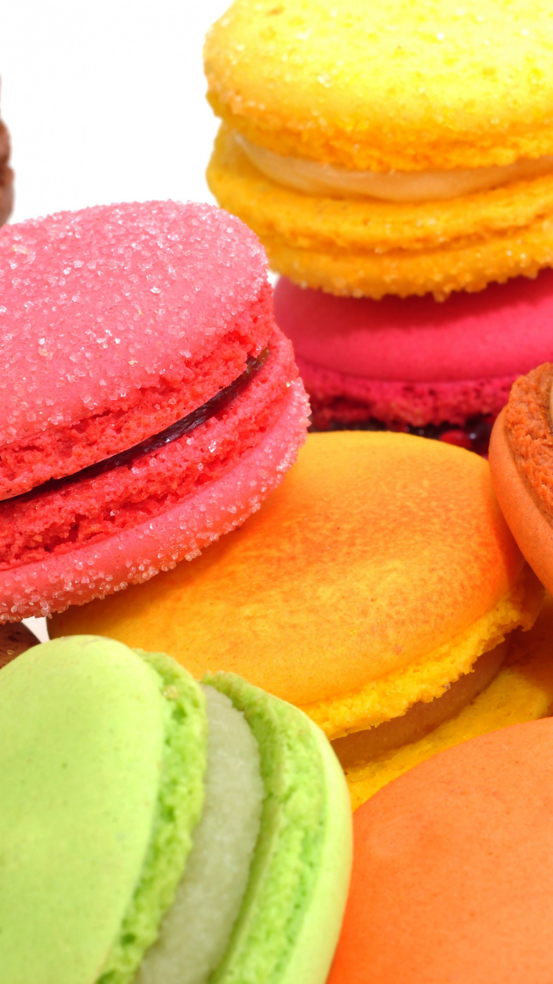1080x1920 Colorful Macaroons Pink Yellow Flavors Android Wallpaper ...