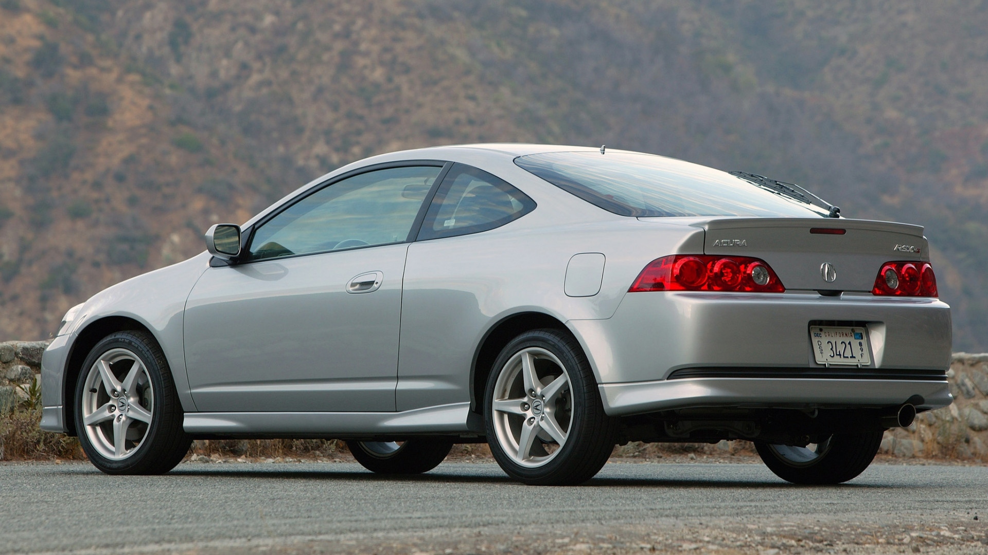 1920x1080  Wallpaper acura, rsx, metallic gray, side view, style, cars,
