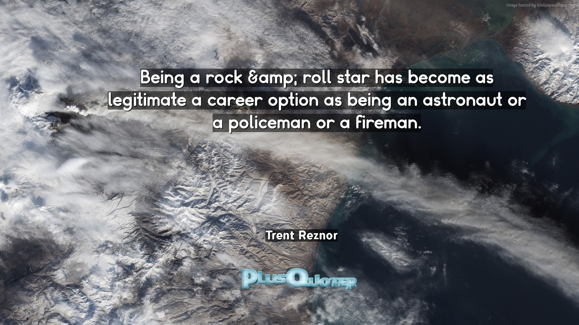 1920x1080 Download Wallpaper with inspirational Quotes- "Being a rock & roll star has  become as