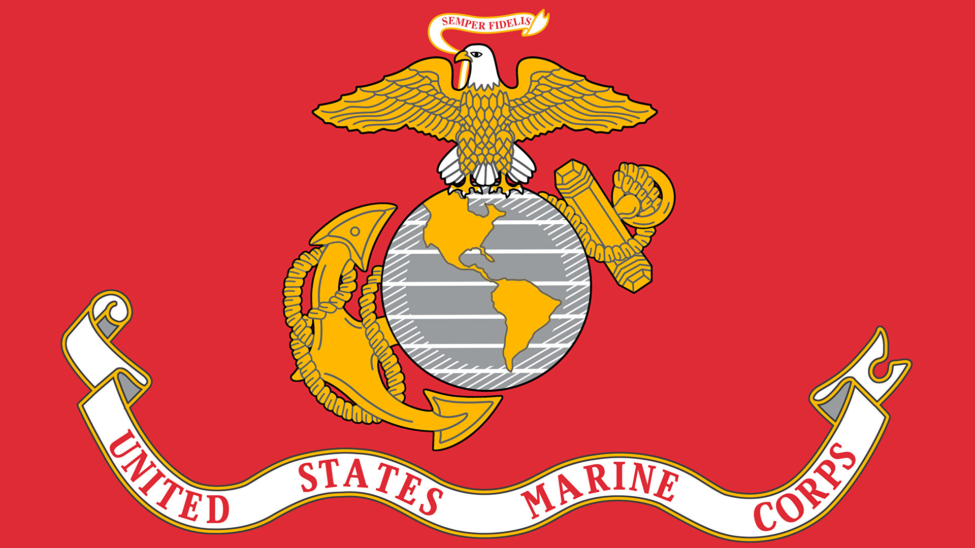 1920x1080 Wallpapers USA Marine Corps Flag 