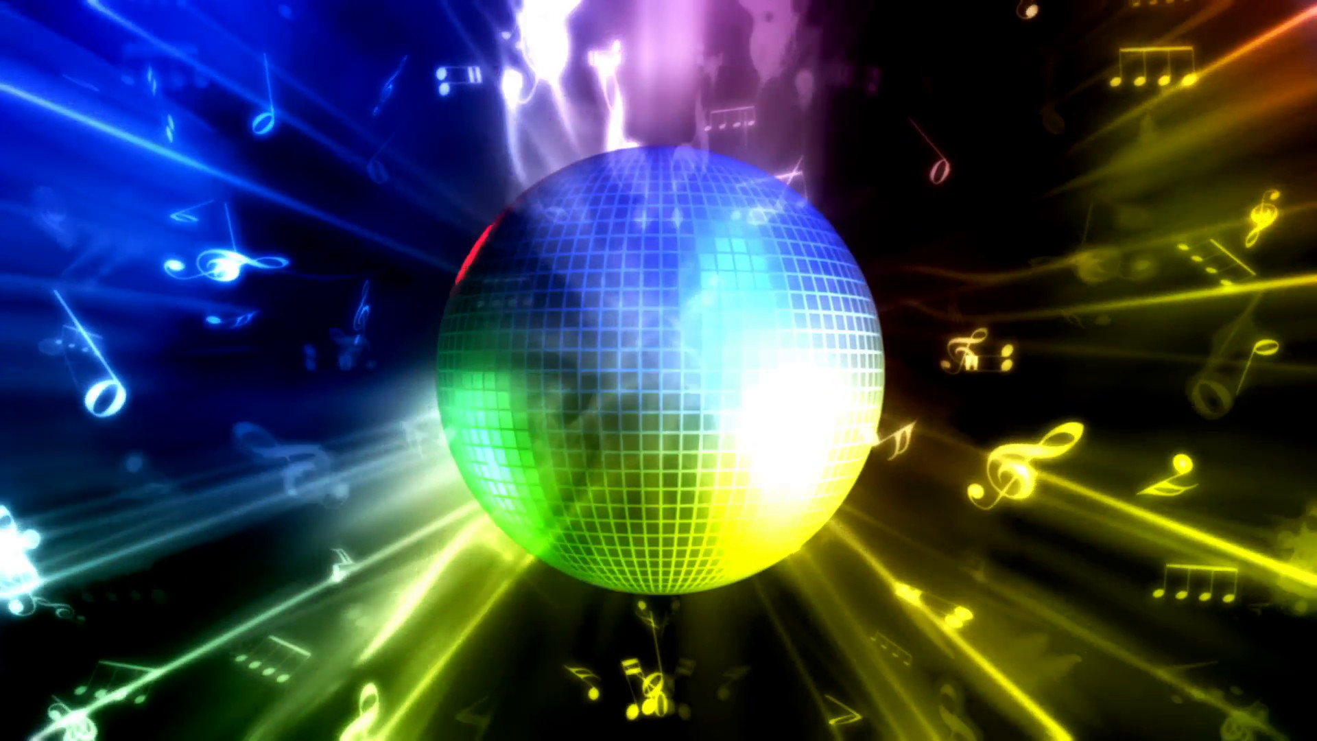 1920x1080 Disco Ball Looping Music Background