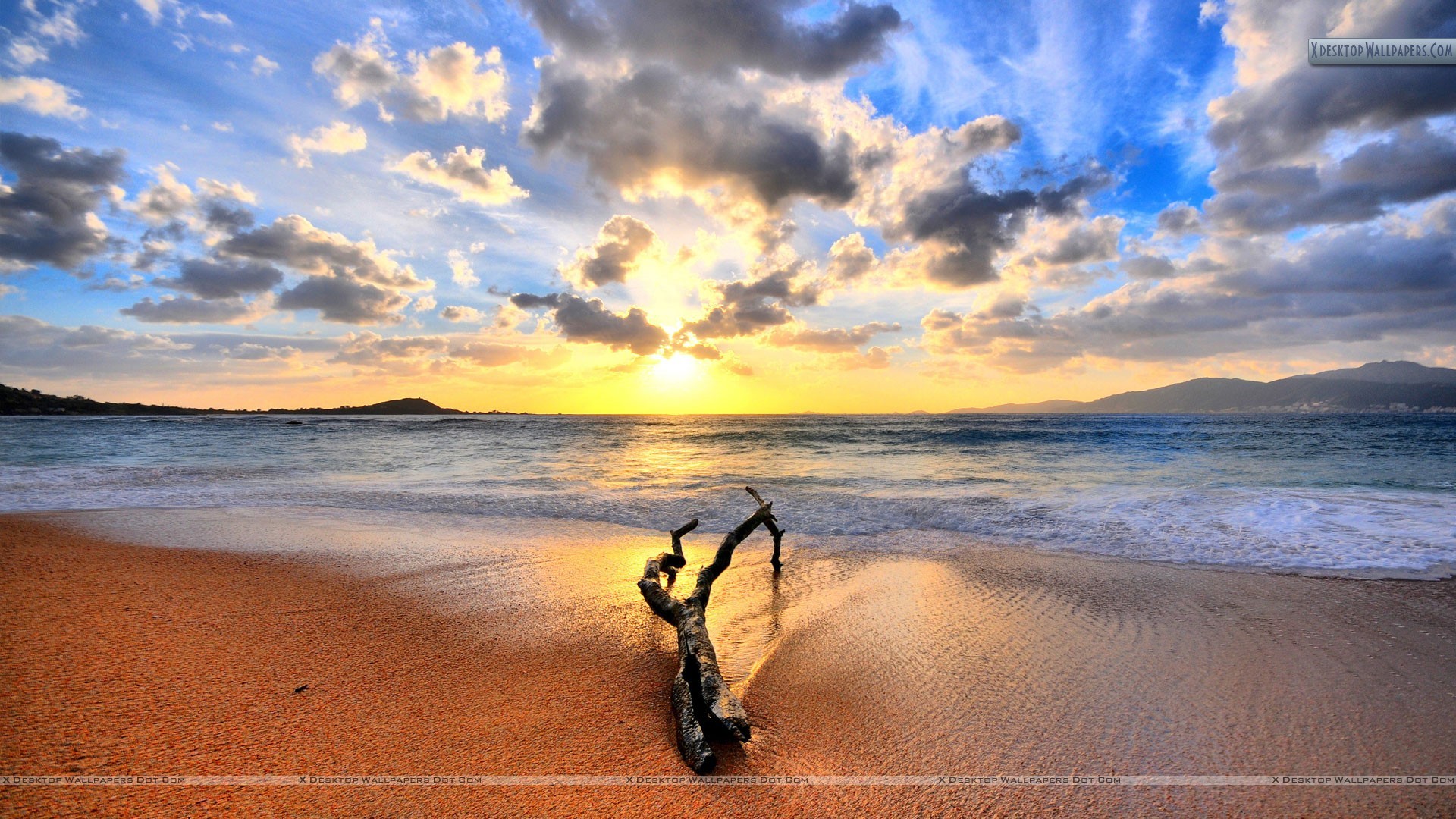 1920x1080 You are viewing wallpaper titled "Sunset Beach ...