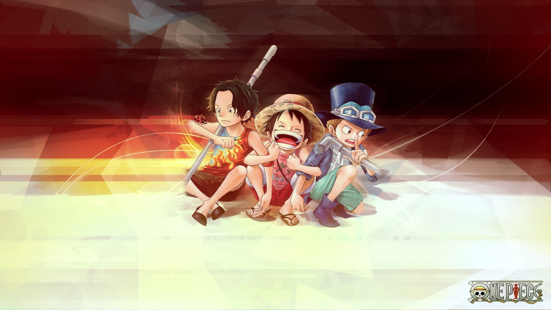 1920x1080 Ace, Sabo and Luffy on One Piece Anime Wallpaper