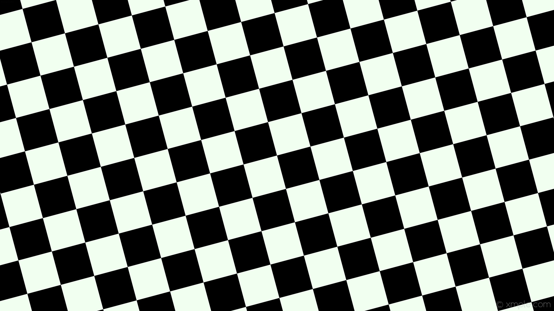 1920x1080 wallpaper checkered black white squares honeydew #000000 #f0fff0 diagonal  15Â° 120px