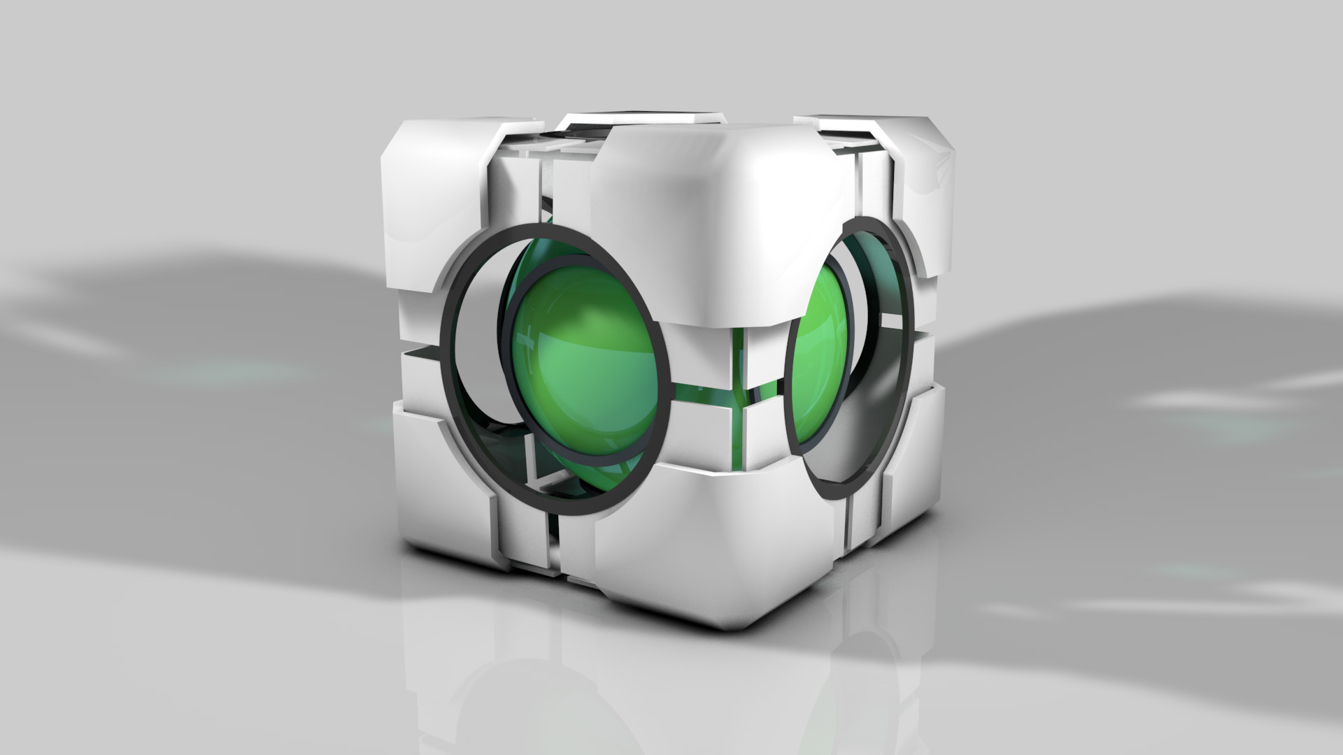 1920x1080 ... TechFlashDesigns 3D Portal Cube - Wallpaper by TechFlashDesigns