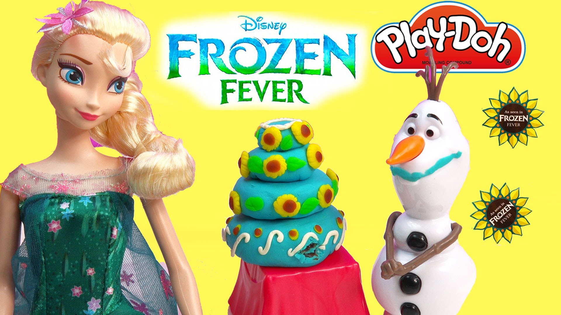 1920x1080 Queen Elsa Frozen Fever Princess Anna Playdoh Birthday Cake Snowman Olaf  Parody Play-doh Fun - YouTube