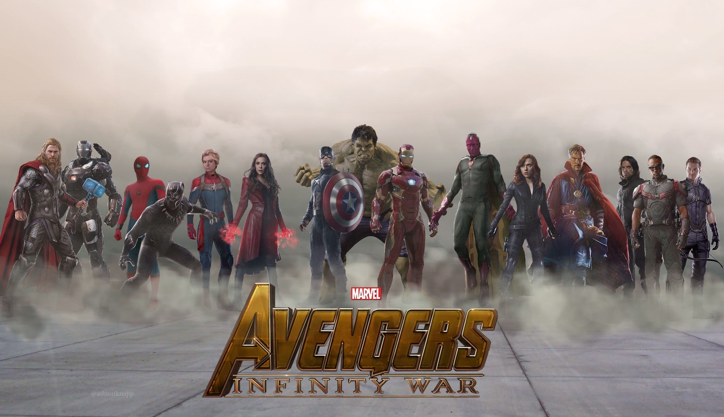 2422x1395 Avengers Infinty War 2018 Movie Fan Art - Image #2747 - Licence: Free for