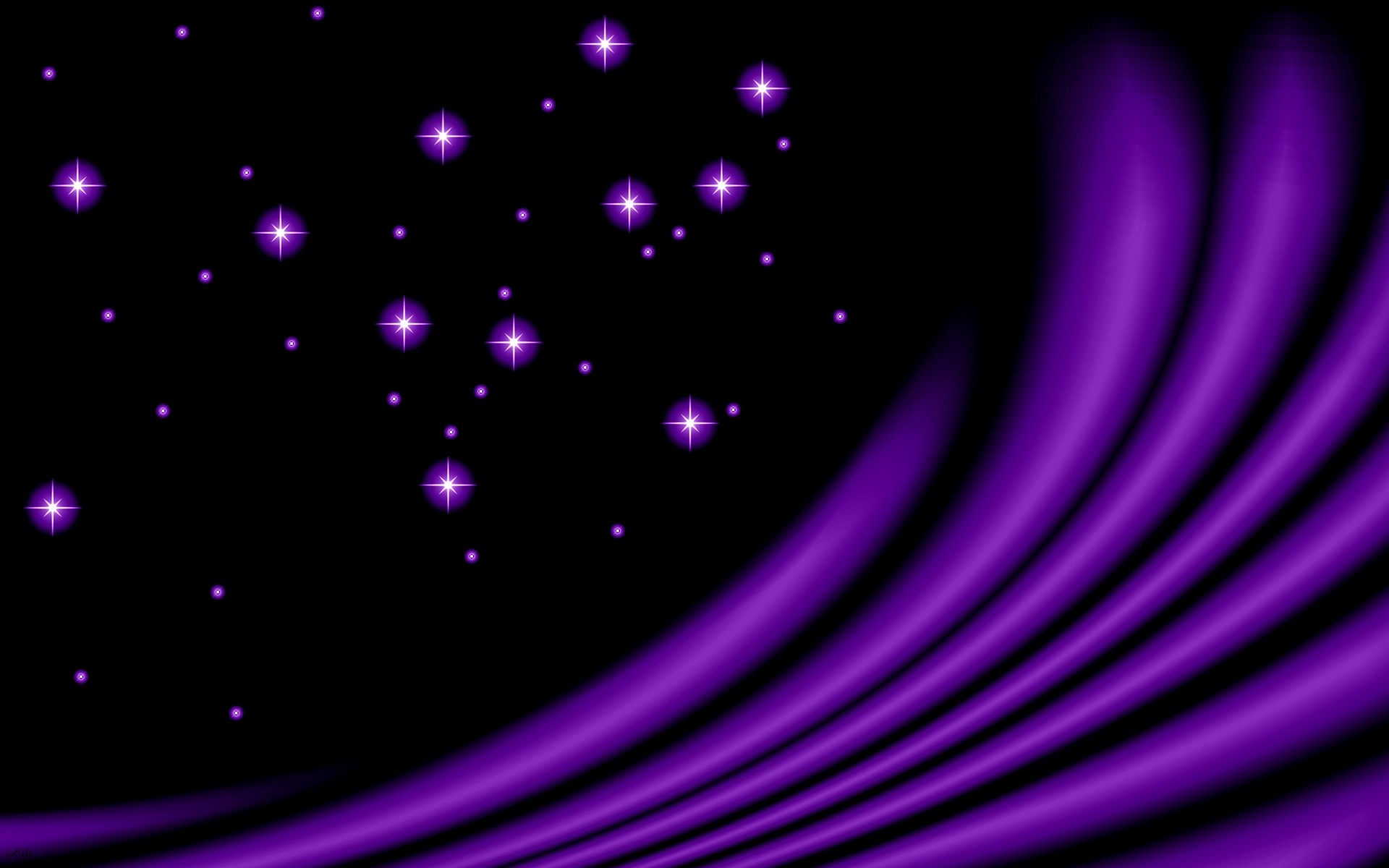 Aesthetic Dark Purple Waves 4K Phone Wallpaper