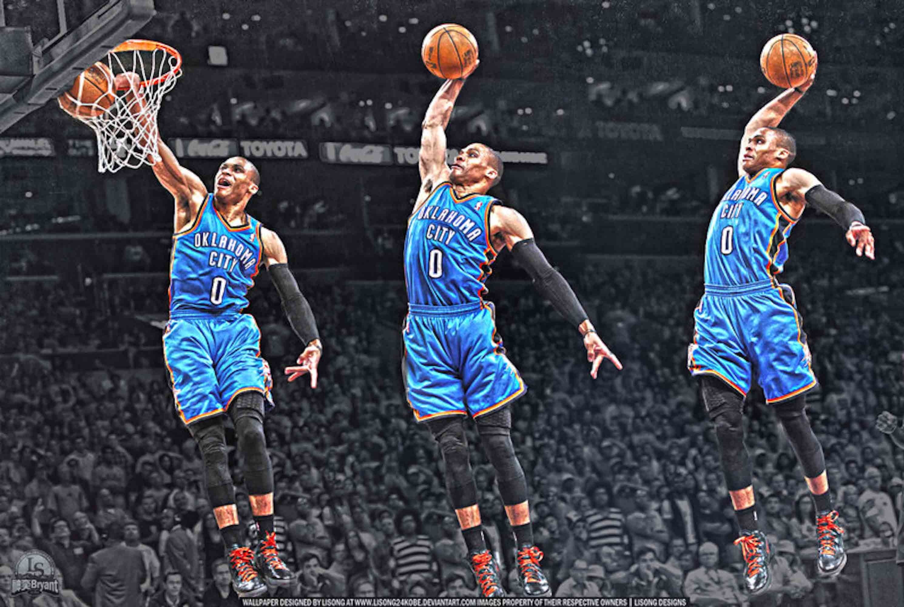 2980x2000 OKC's Russell Westbrook may be the most athletic NBA player today with the  most triple doubles