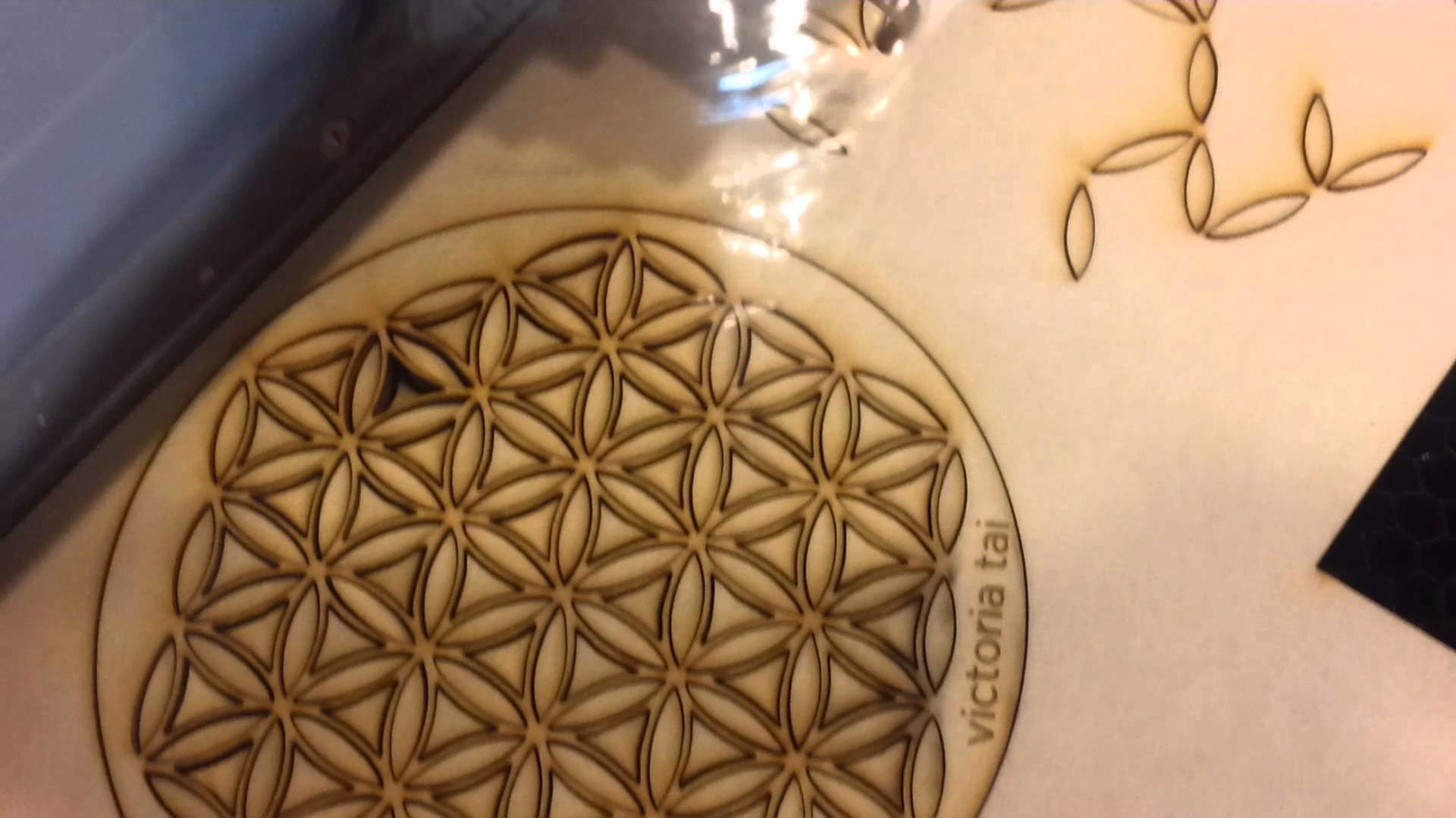 1920x1080 Flower of Life Laser Cutting Wood