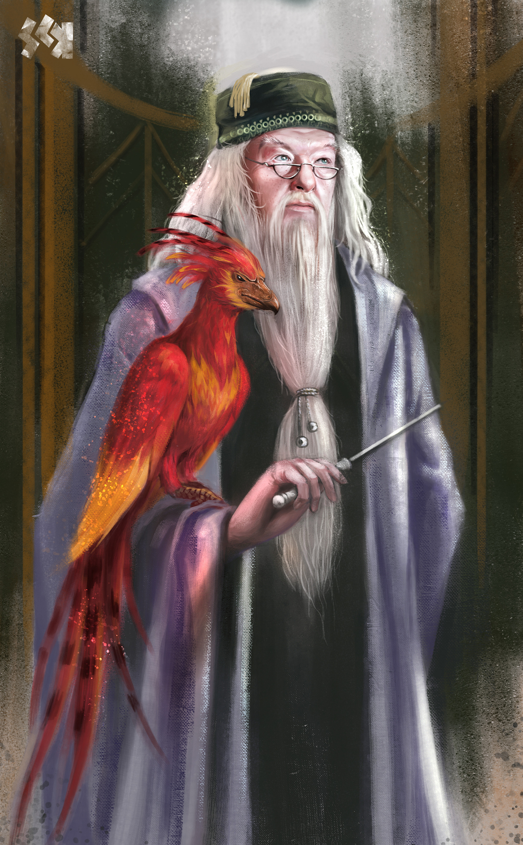 2042x3297 "It is the unknown we fear when we look upon death and darkness, nothing  more." Albus Dumbledore and Fawkes Phoenix. Gorgeous art but I wish the  artist had ...