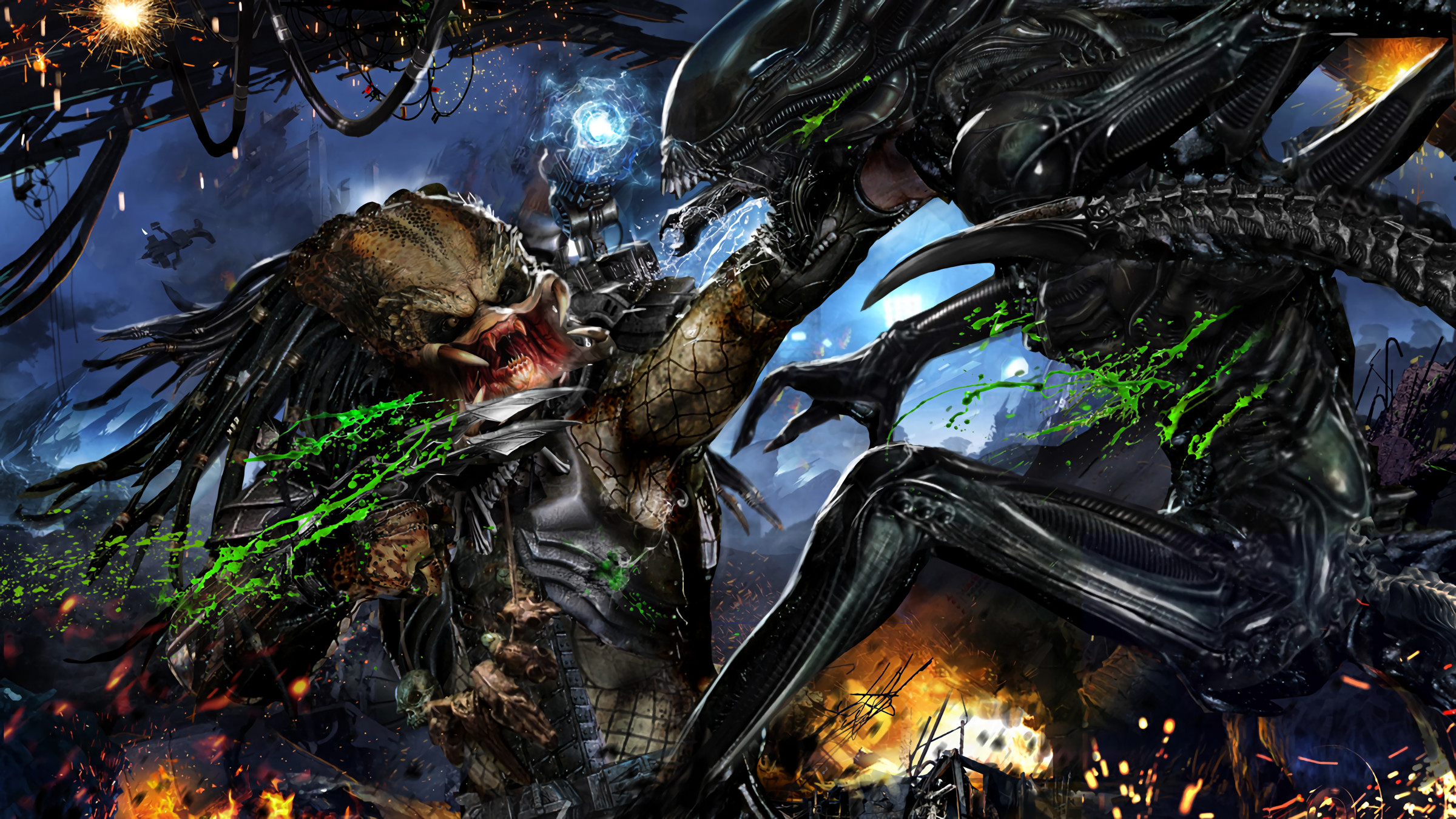 2400x1350 Alien vs. Predator HD Wallpaper | Background Image |  | ID:785112  - Wallpaper Abyss
