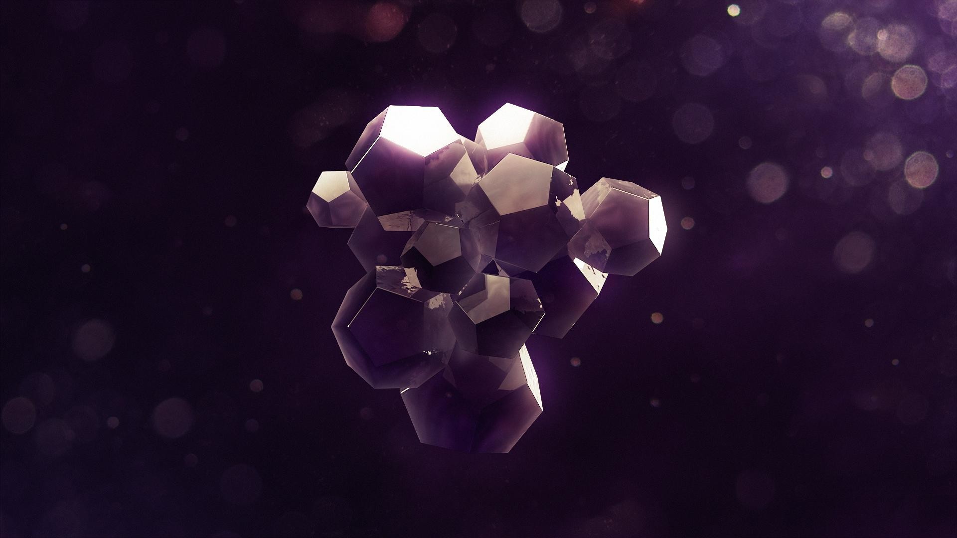1920x1080 Purple Molecule Structure Wallpaper