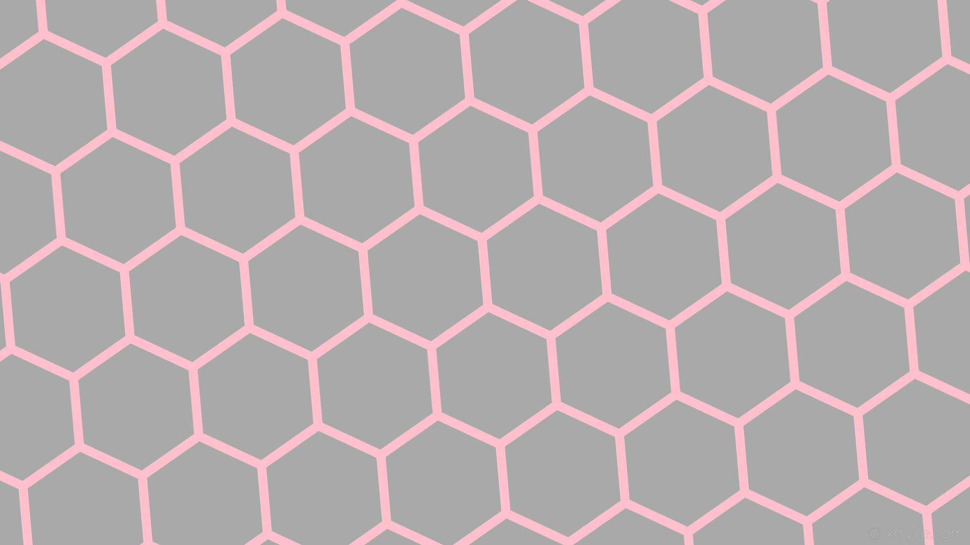 1920x1080 wallpaper honeycomb hexagon grey beehive pink dark gray #a9a9a9 #ffc0cb  diagonal 5Â° 18px