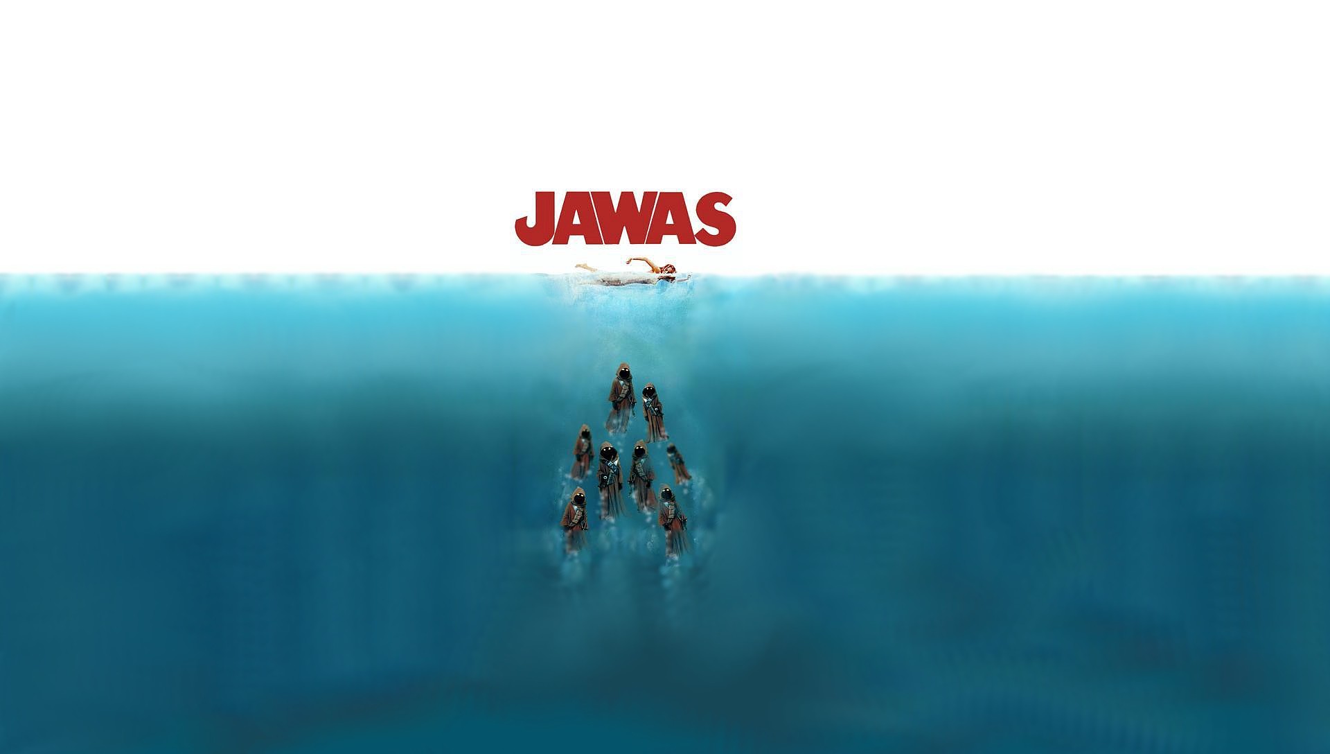 1920x1088 Humor - Movie Star Wars Jaws Jawas (Star Wars) Underwater Ocean Humor  Wallpaper