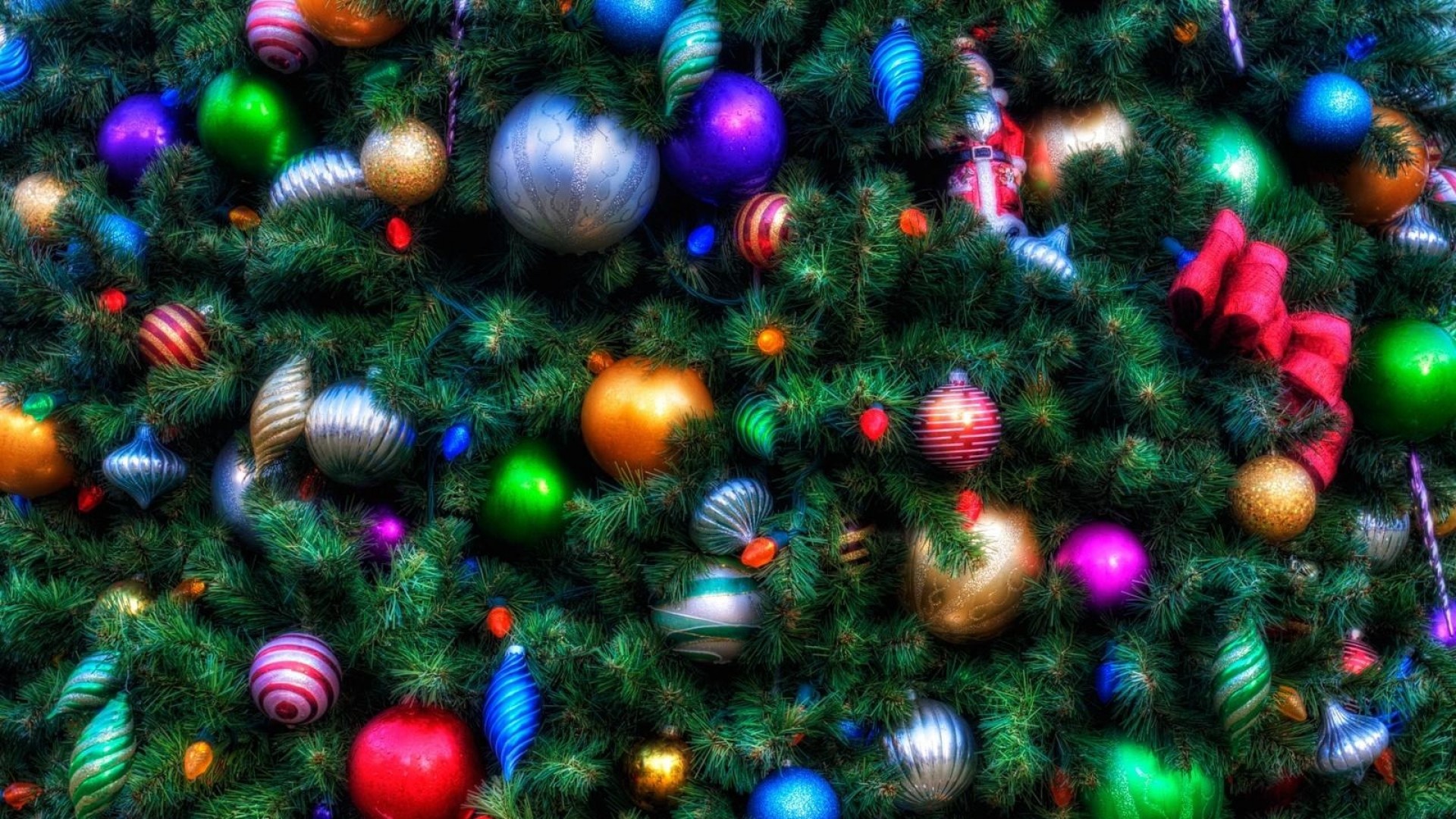 1920x1080 christmas tree, ornaments, holiday