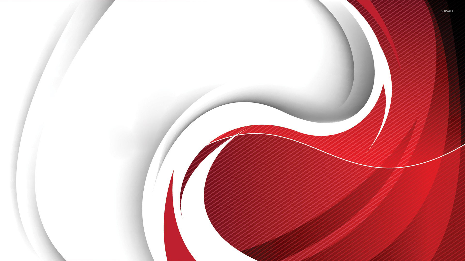 1920x1080 Red and white swirl wallpaper