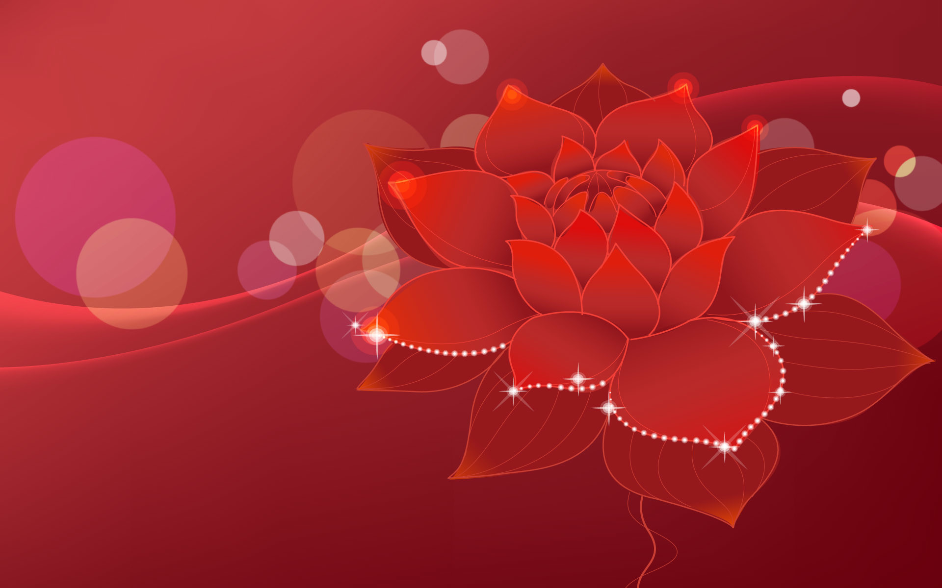 1920x1200 Red Flowers Background wallpaper