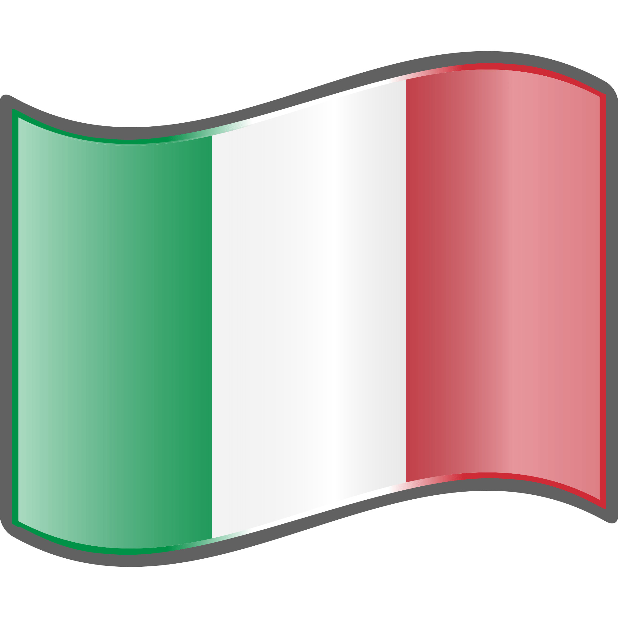 2000x2000 Italian Flag Wave Transparent Clipart