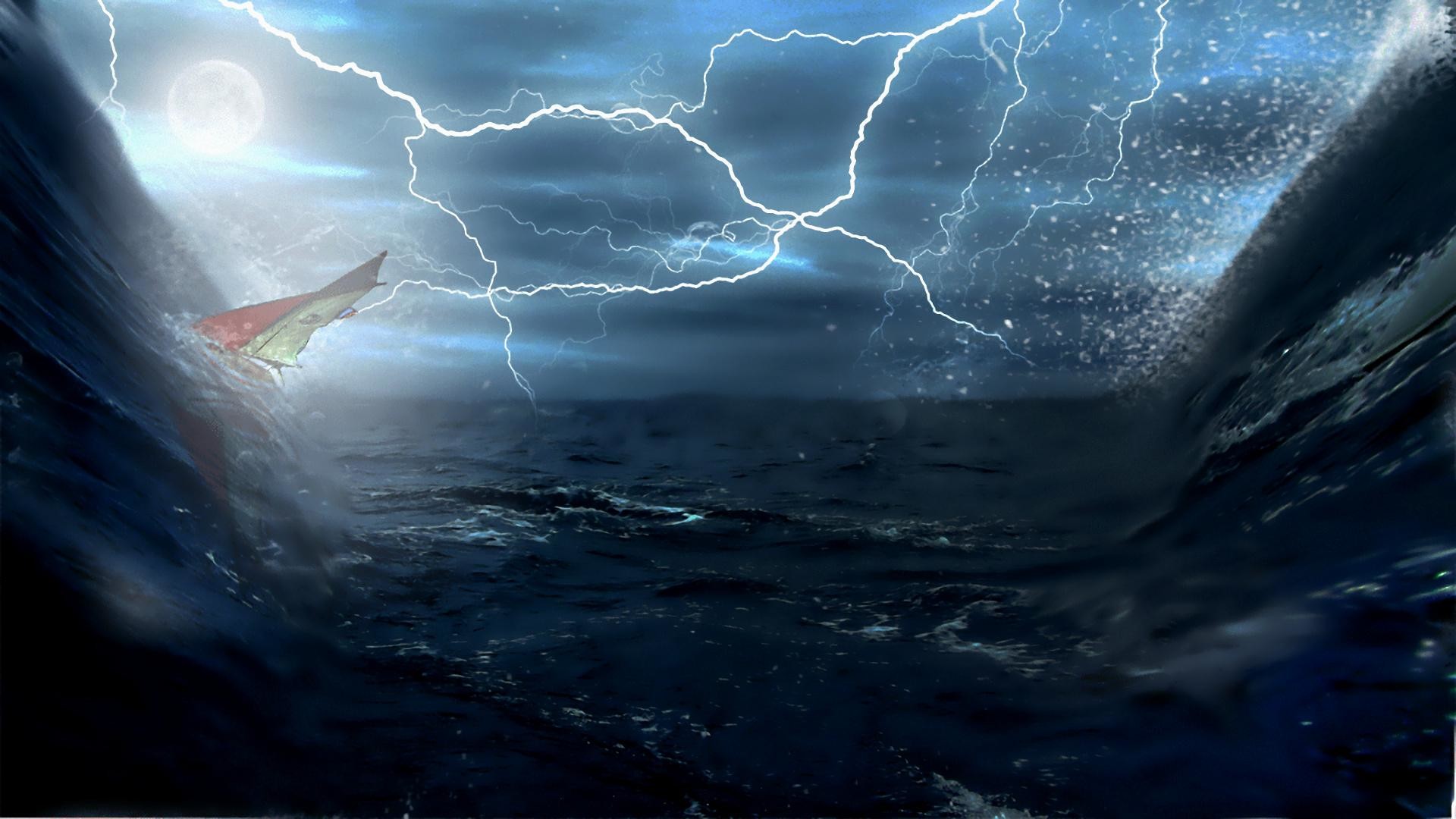 1920x1080 wallpaper.wiki-Lightning-Storm-Ship-Background-PIC-WPD003099