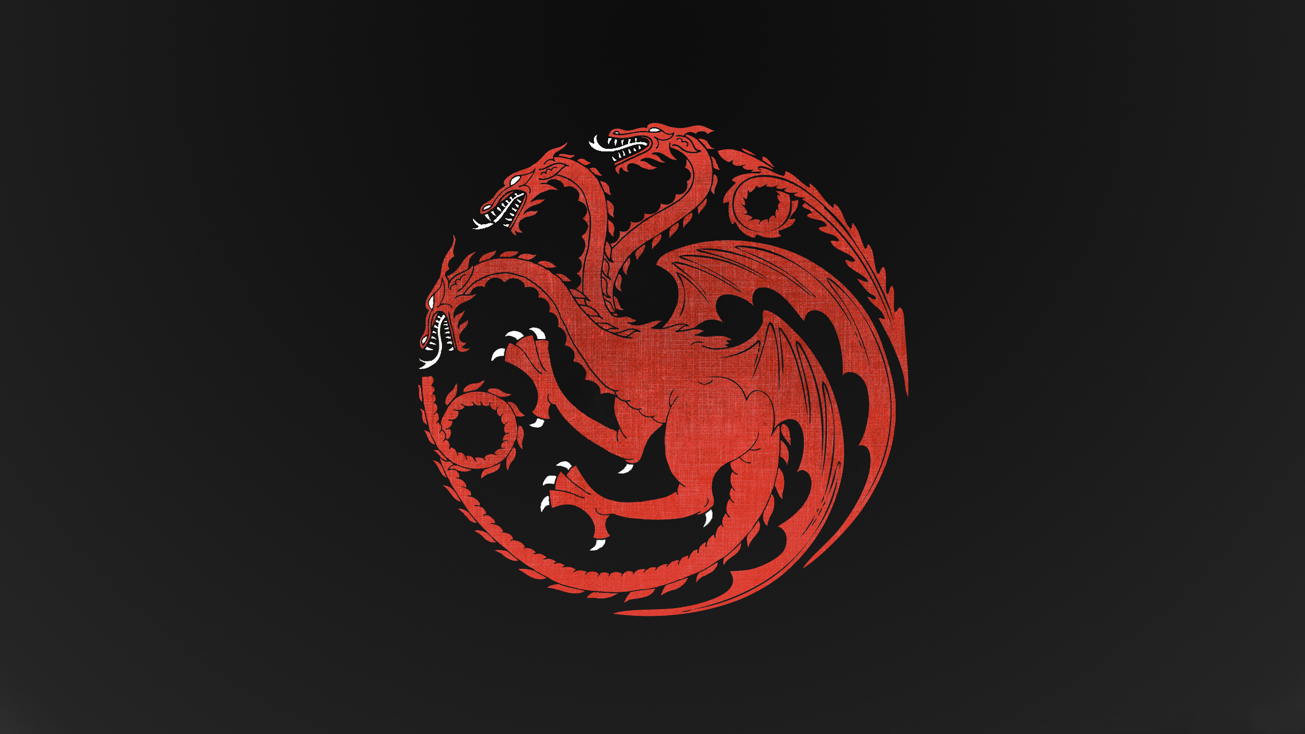 2560x1440 House Targaryen Dragon Game Of Thrones Dragon Minimalism