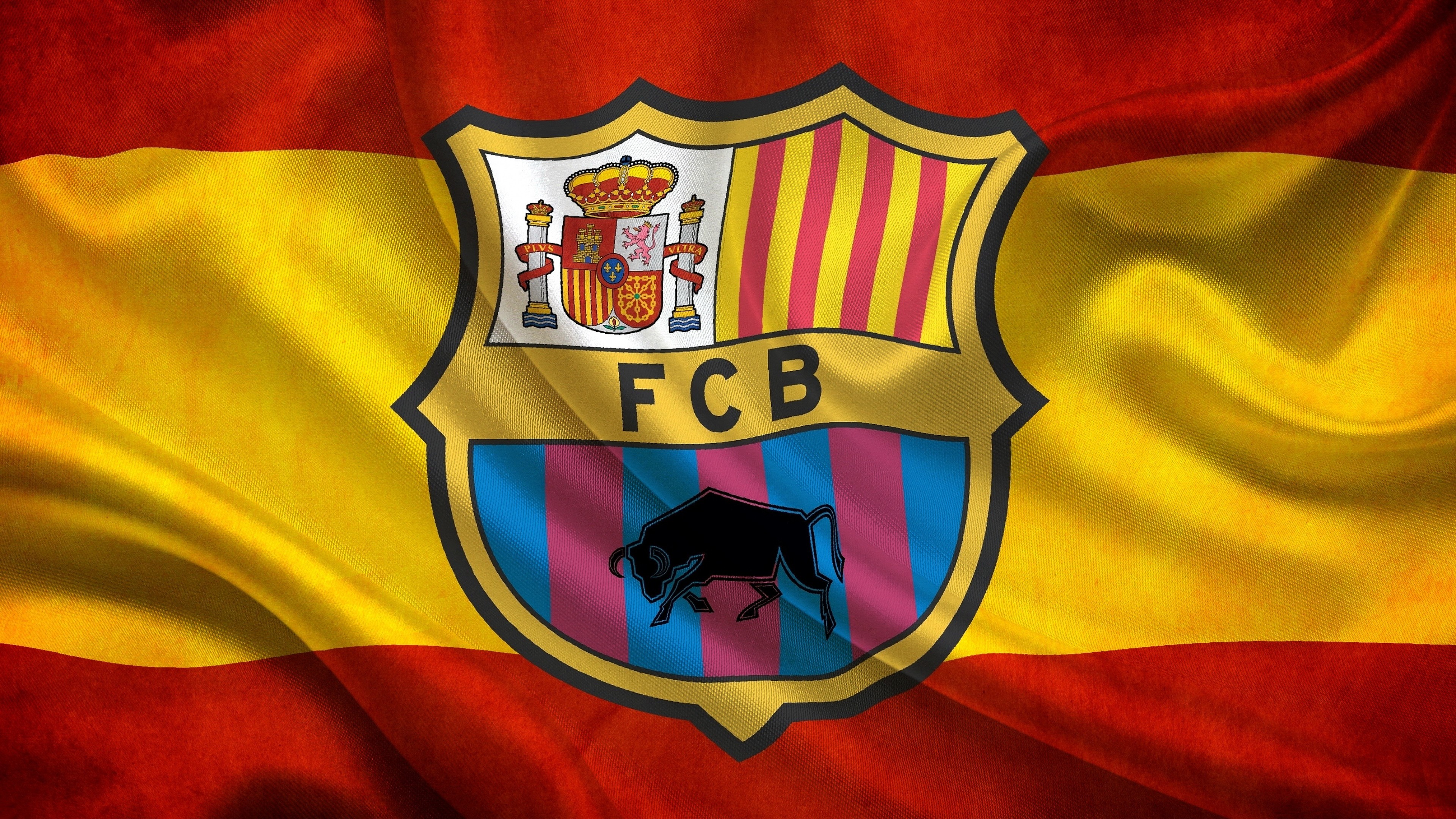 3840x2160 Fc Barcelona Flag