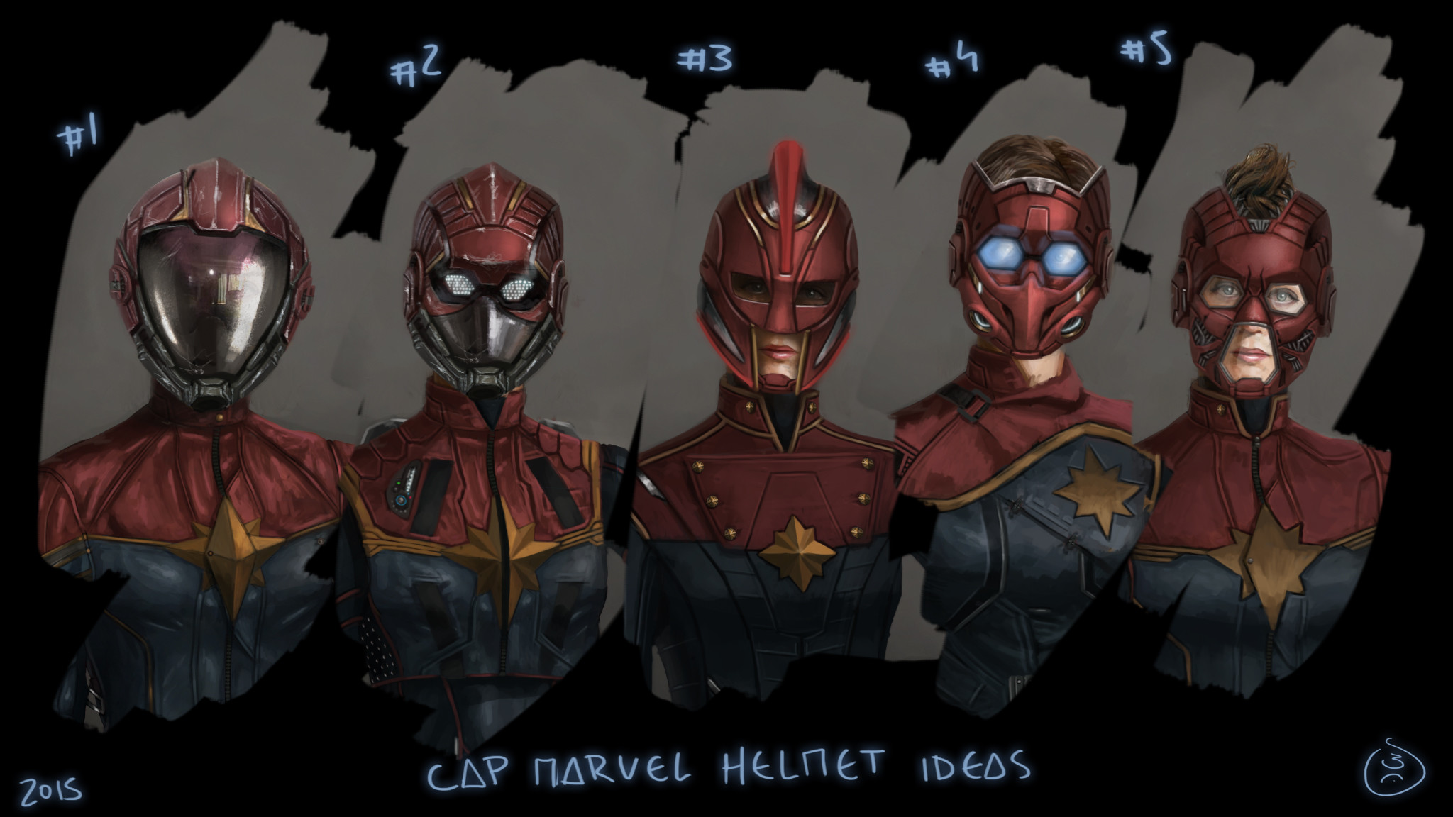 2048x1152 ... Some ideas for Captain Marvel's helmet for the mcu by wako88
