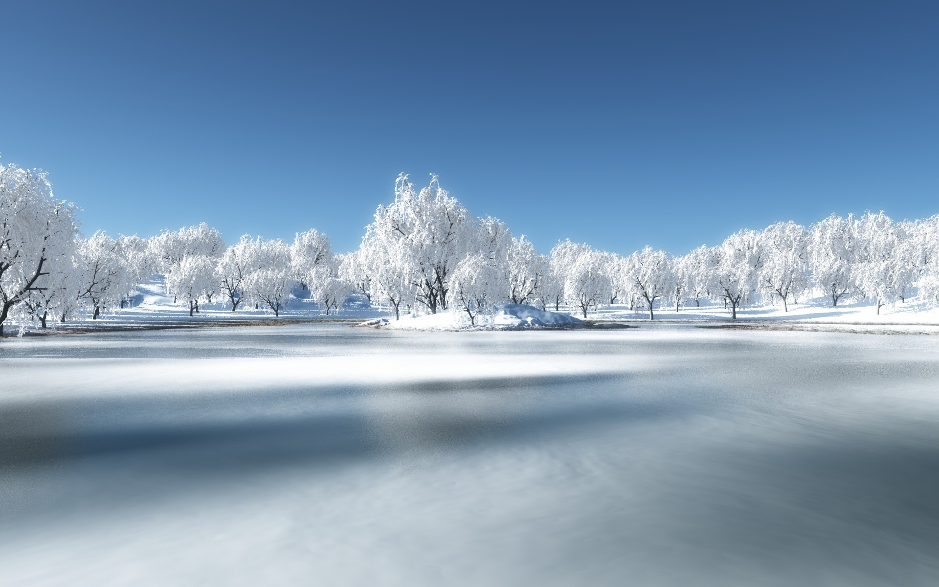 1920x1200 Fantastic Winter Landscape HD Wallpaper