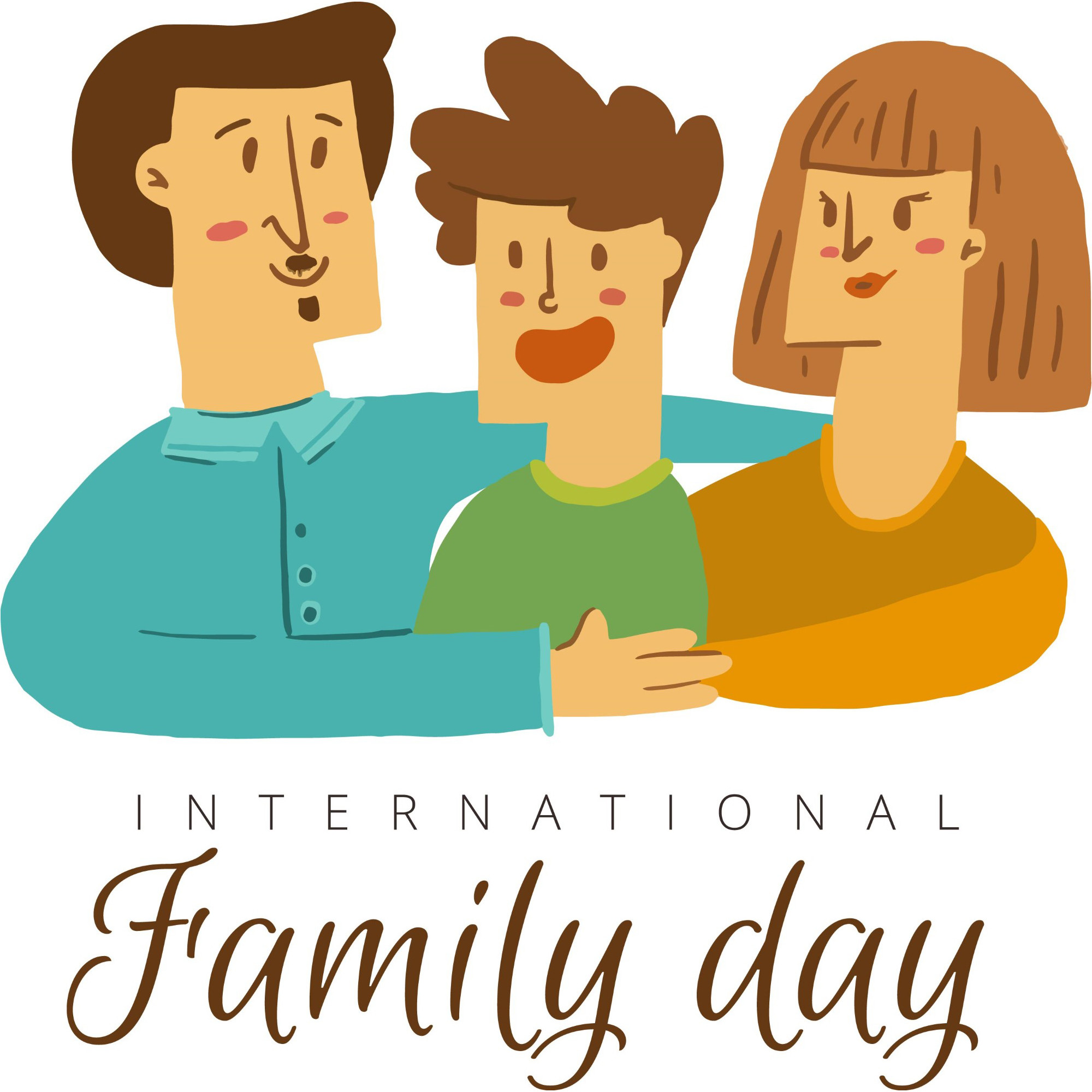 2000x2000 Happy Family Mother's Day Cute Background Vector