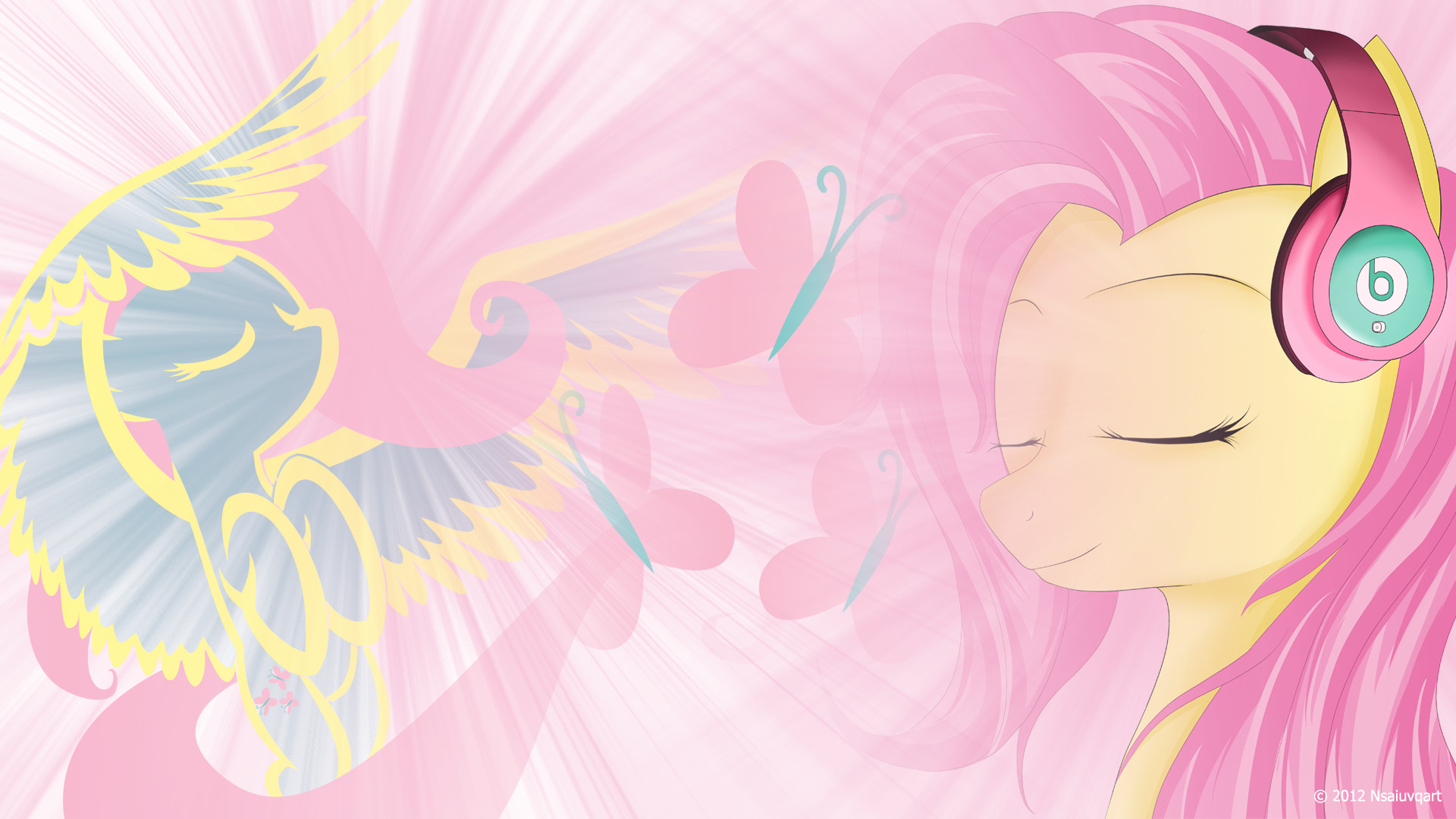 1920x1080 Fluttershy likes listening to music Wallpaper by nsaiuvqart