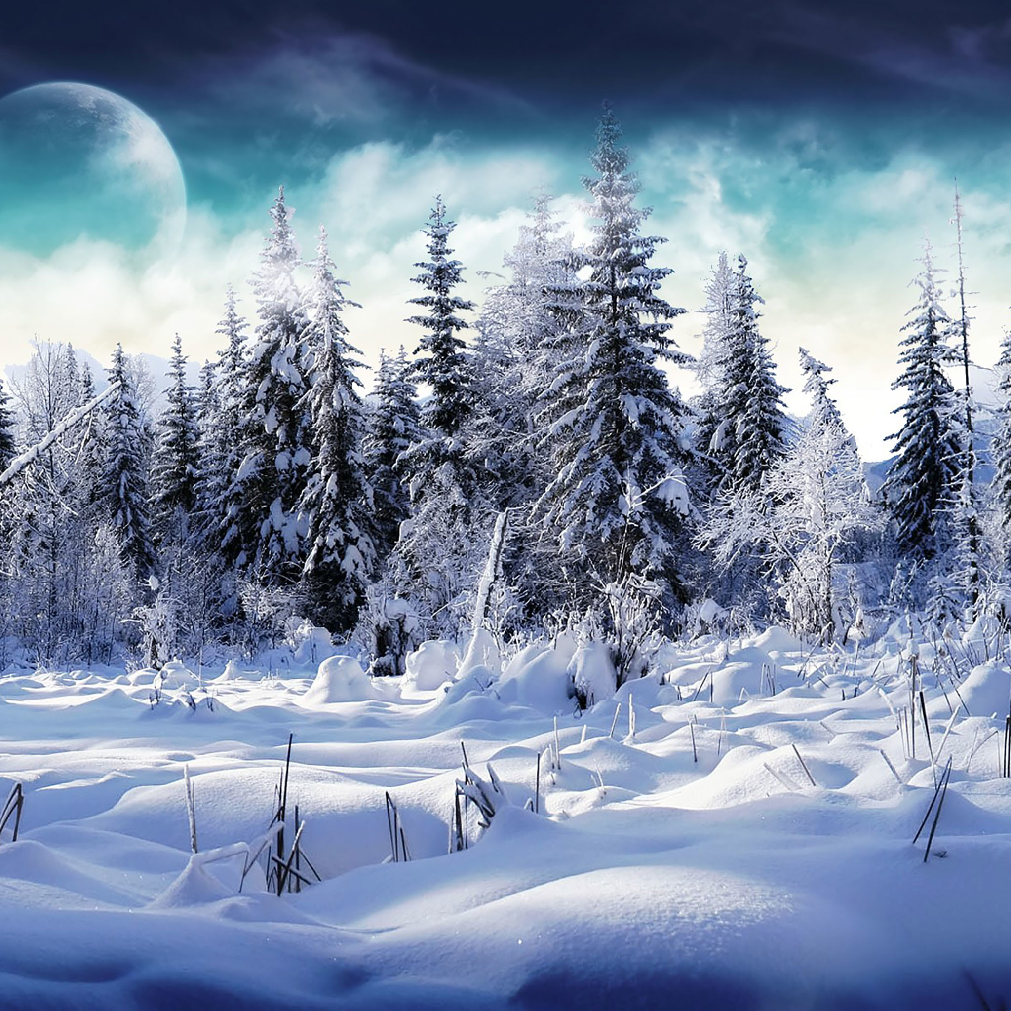 2048x2048 2400x1350 Pics Photos - Winter Scenes Desktop Wallpaper Snow .