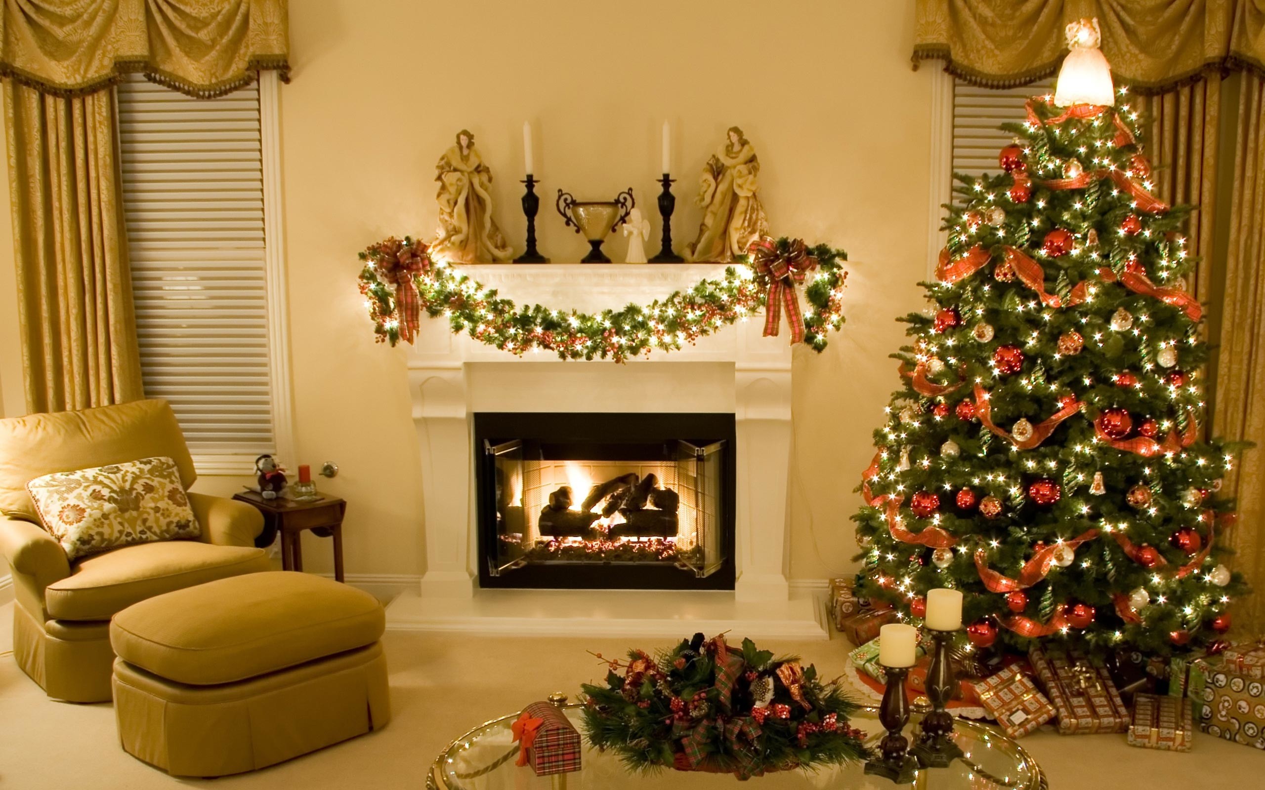 2560x1600 modern-christmas-home-fireplace-christmas-tree-gifts-free-