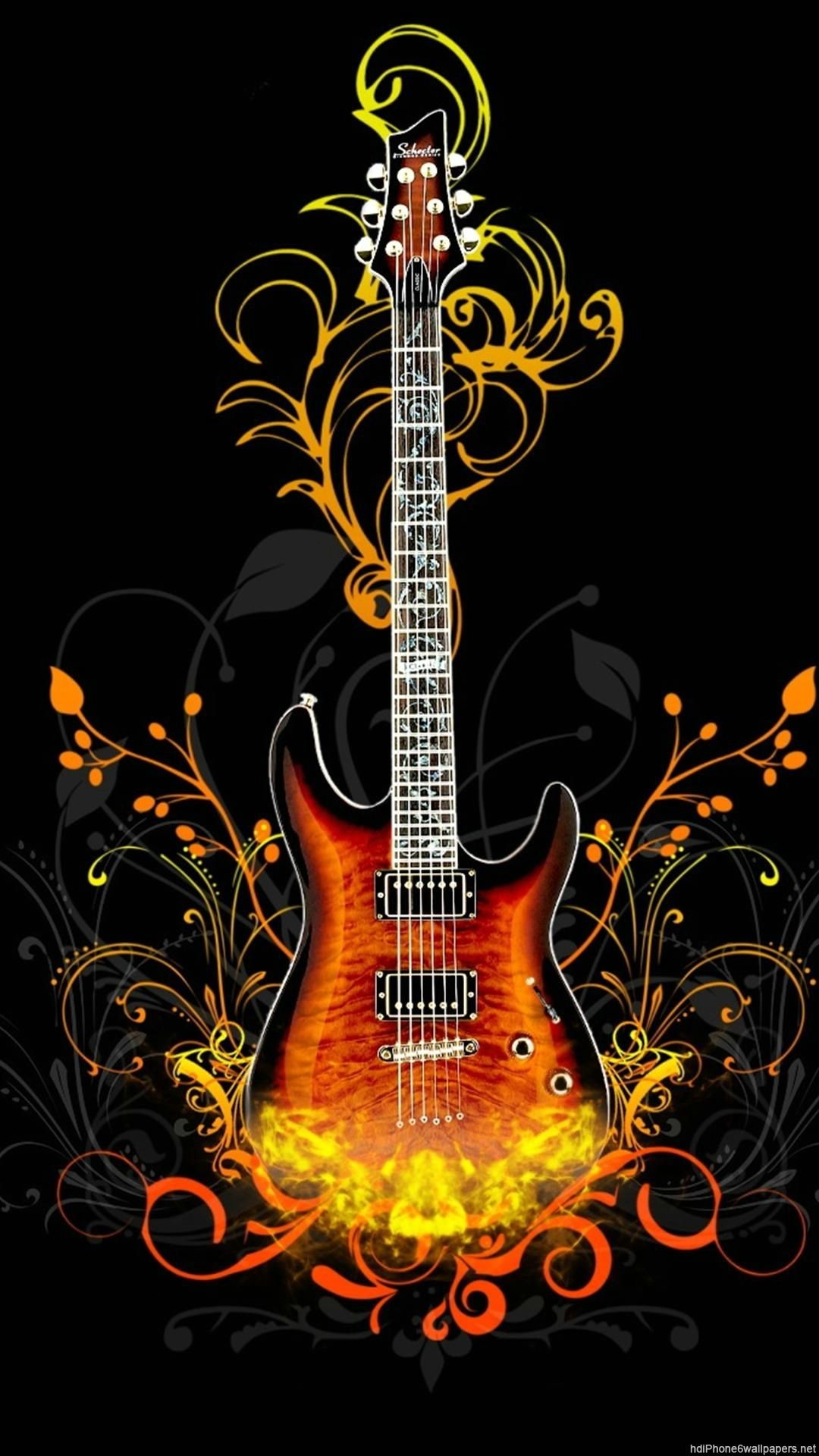 1080x1920 3D Guitar Wallpaper iPhone - Best iPhone Wallpaper