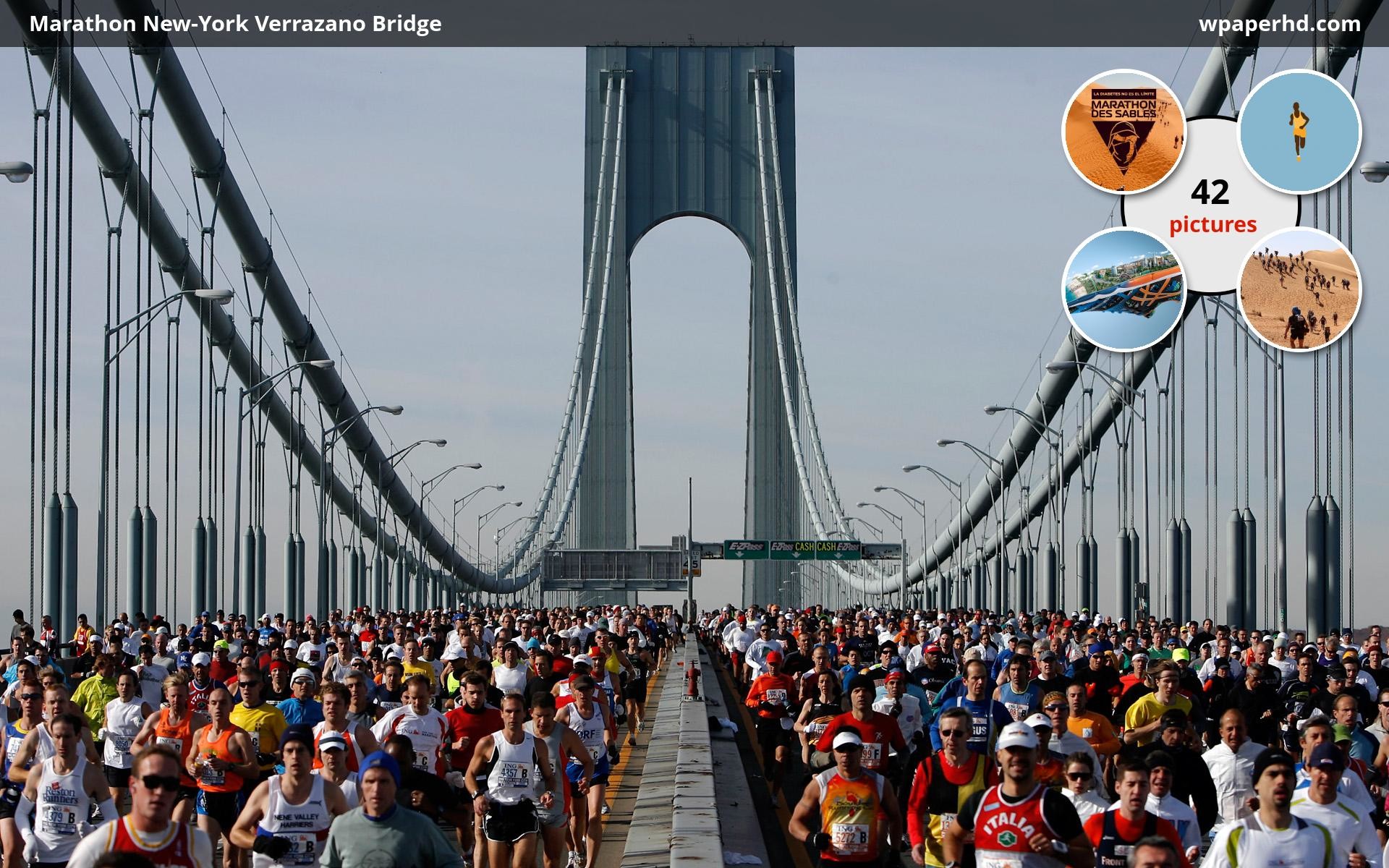 1920x1200 Marathon New-York Verrazano Bridge Wallpaper HD 2016 In Running .