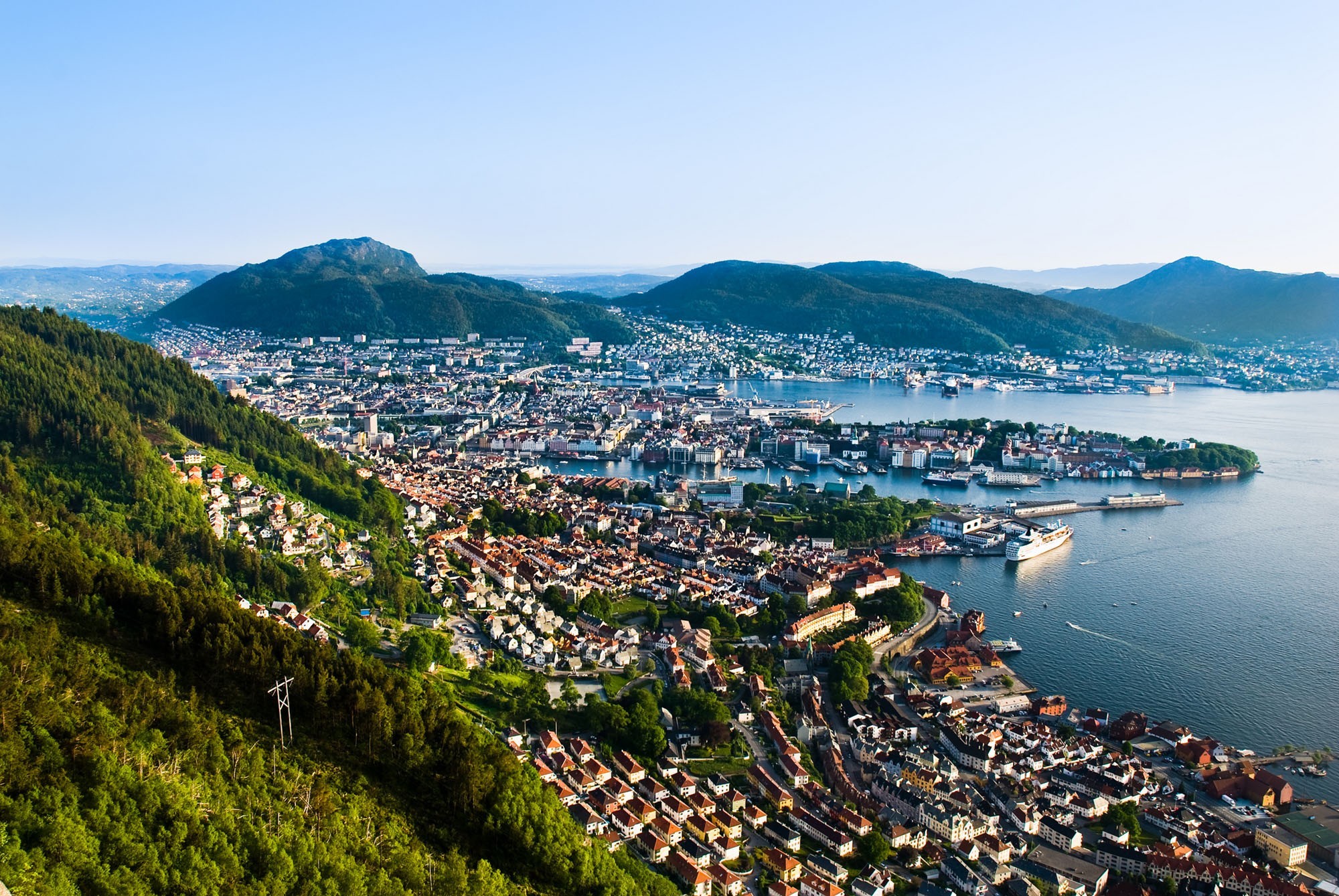 City Of Bergen With Colorful Houses Along The Mountain Background, Picture  Of Bergen Norway, Bergen, Norway Background Image And Wallpaper for Free  Download