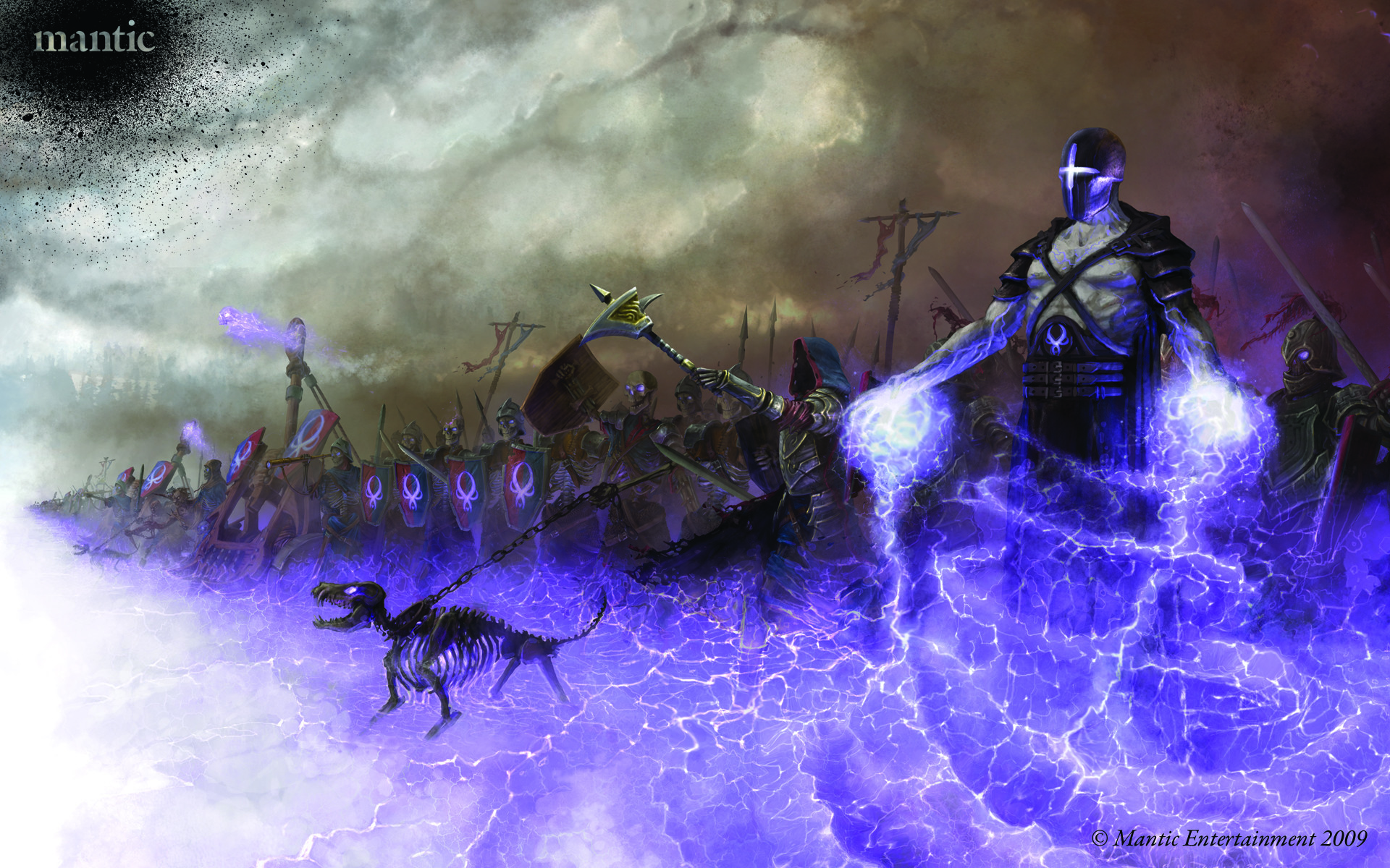 1920x1200 Fantasy - Battle Kings Of War Sorcerer Mage Magician Wizard Undead War  Battlefield Magical Demon Role