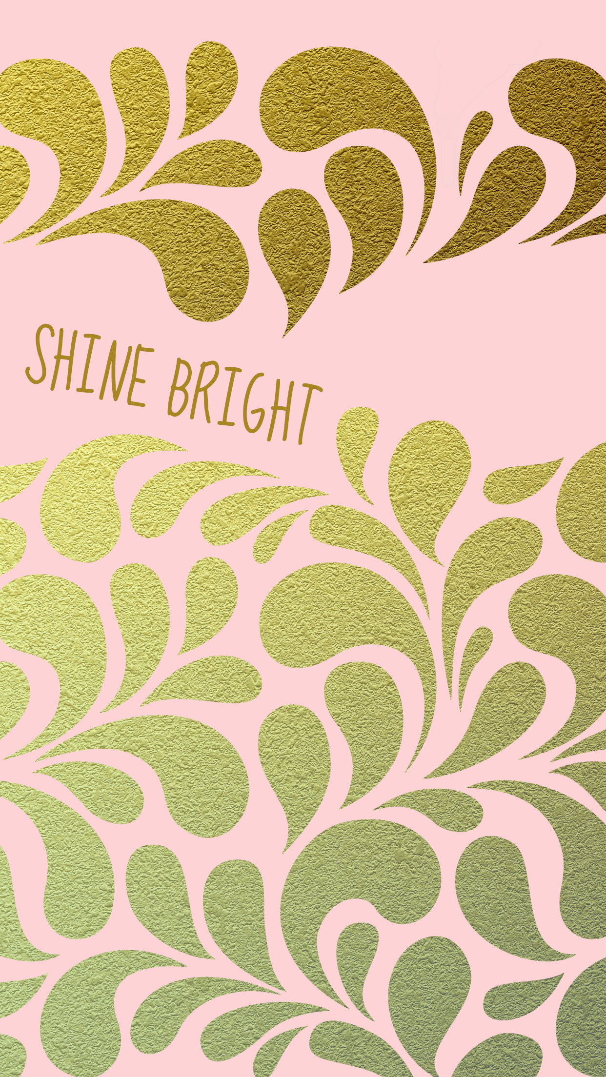 1242x2208 Shine Bright Blush Pink Gold iPhone Wallpaper Background