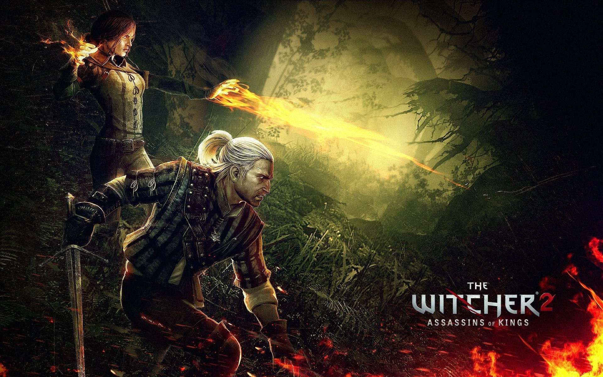 1920x1200 the witcher 2 assassins of kings triss merigold geralt the witcher 2 :  assassins of kings